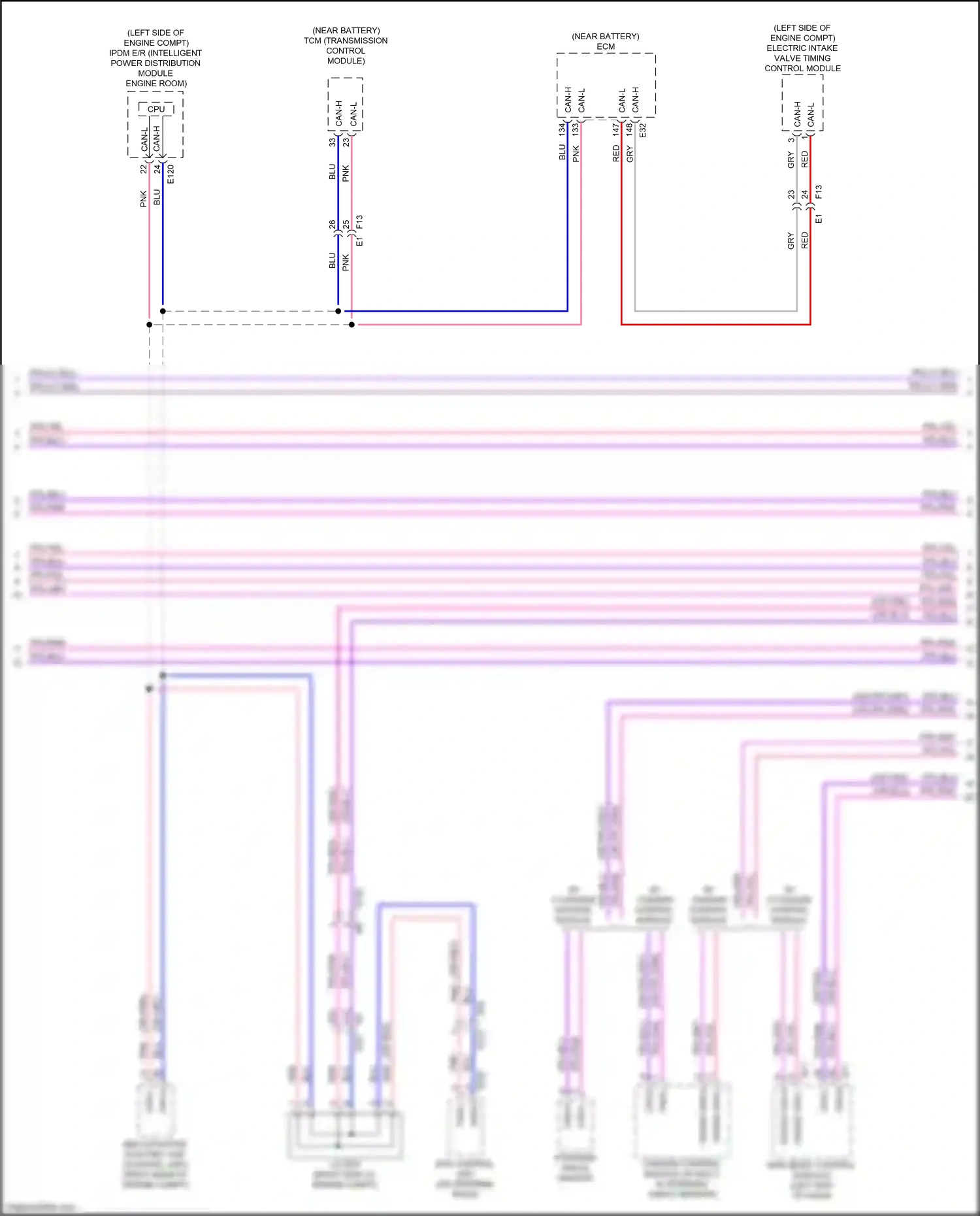 Wiring diagram steering angle sensor for Nissan Altima L34 facelift (2022-2024) (1 of 3)