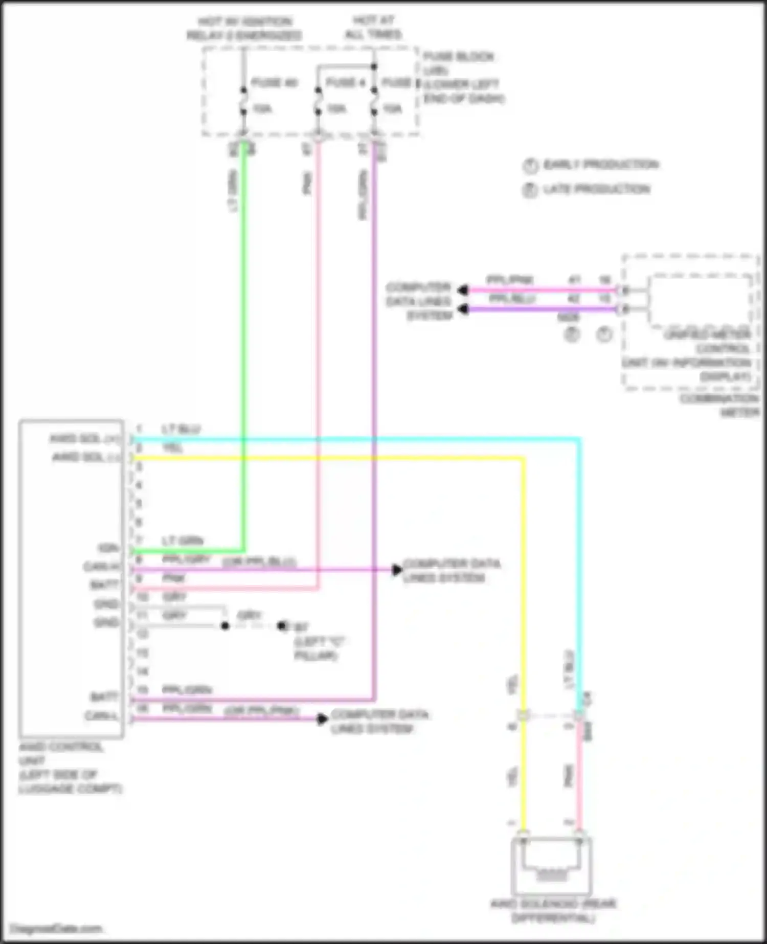 Car Wiring Diagrams for Altima Nissan L34 (2018-2024): Awd circuit