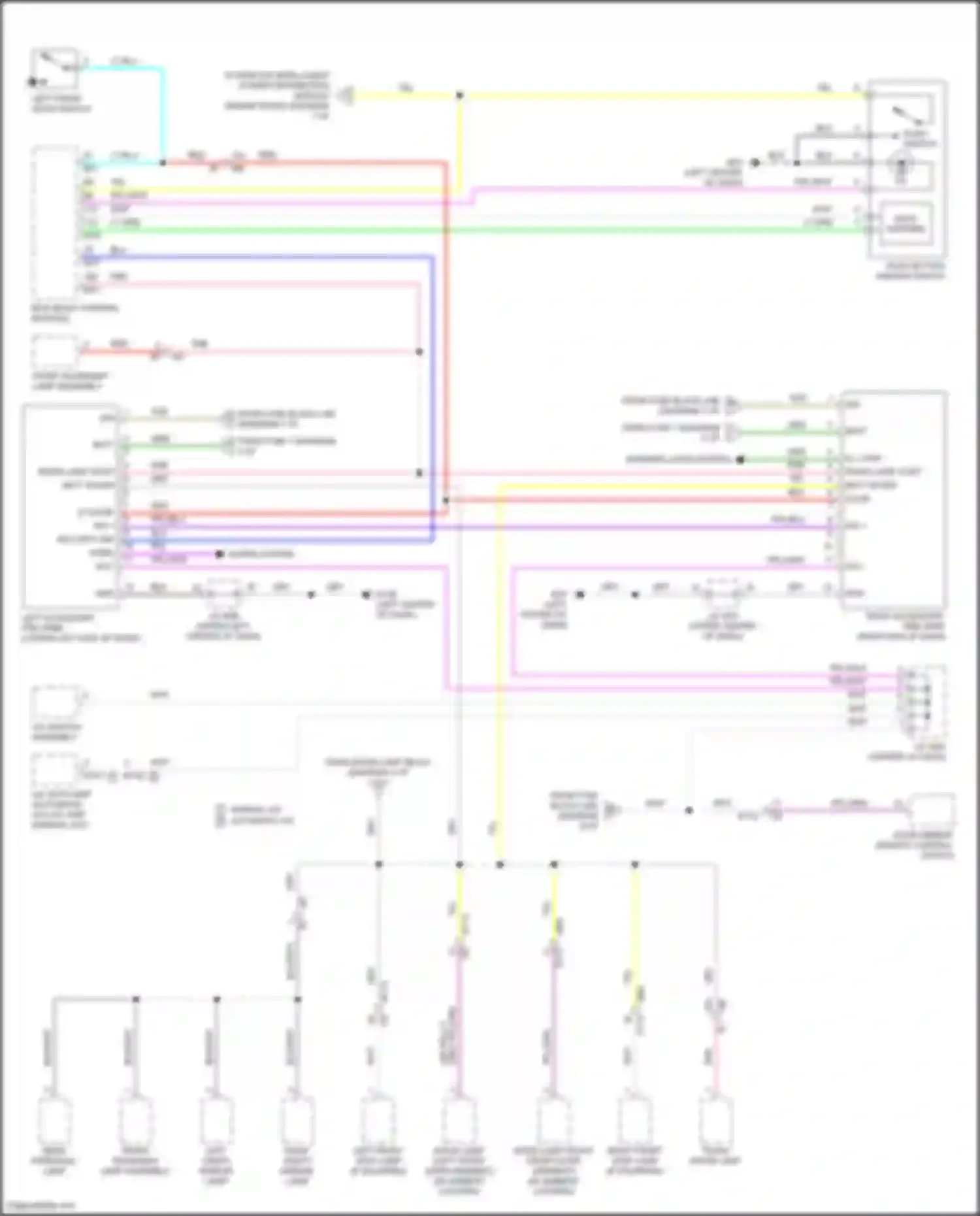 Wiring diagram a/c switch assembly for Nissan Altima L34 (2018-2024) (6 of 6)