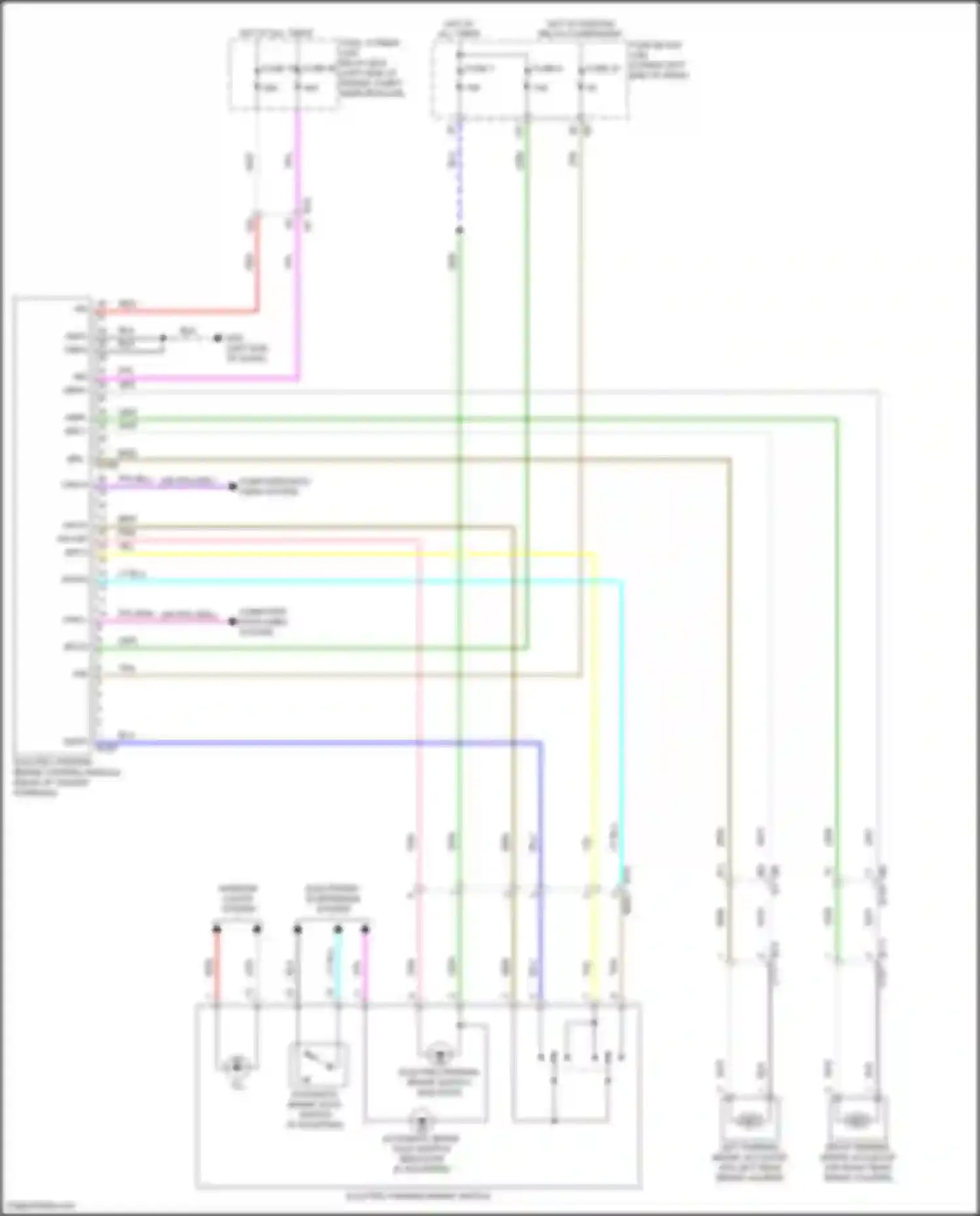 Wiring diagram automatic brake hold switch for Nissan Altima L34 (2018-2024) (1 of 2)