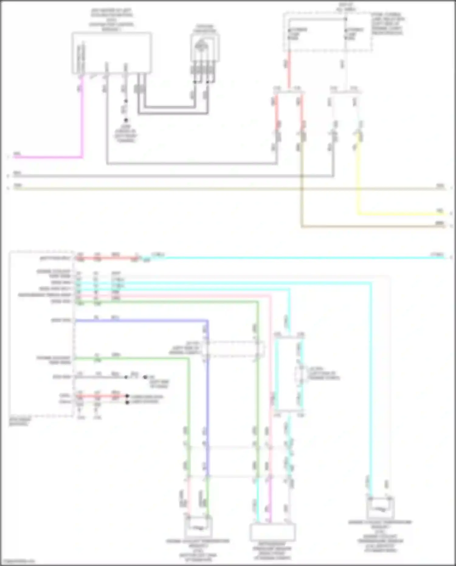 Wiring diagram cooling fan control module 1 for Nissan Altima L34 (2018-2024) (1 of 5)