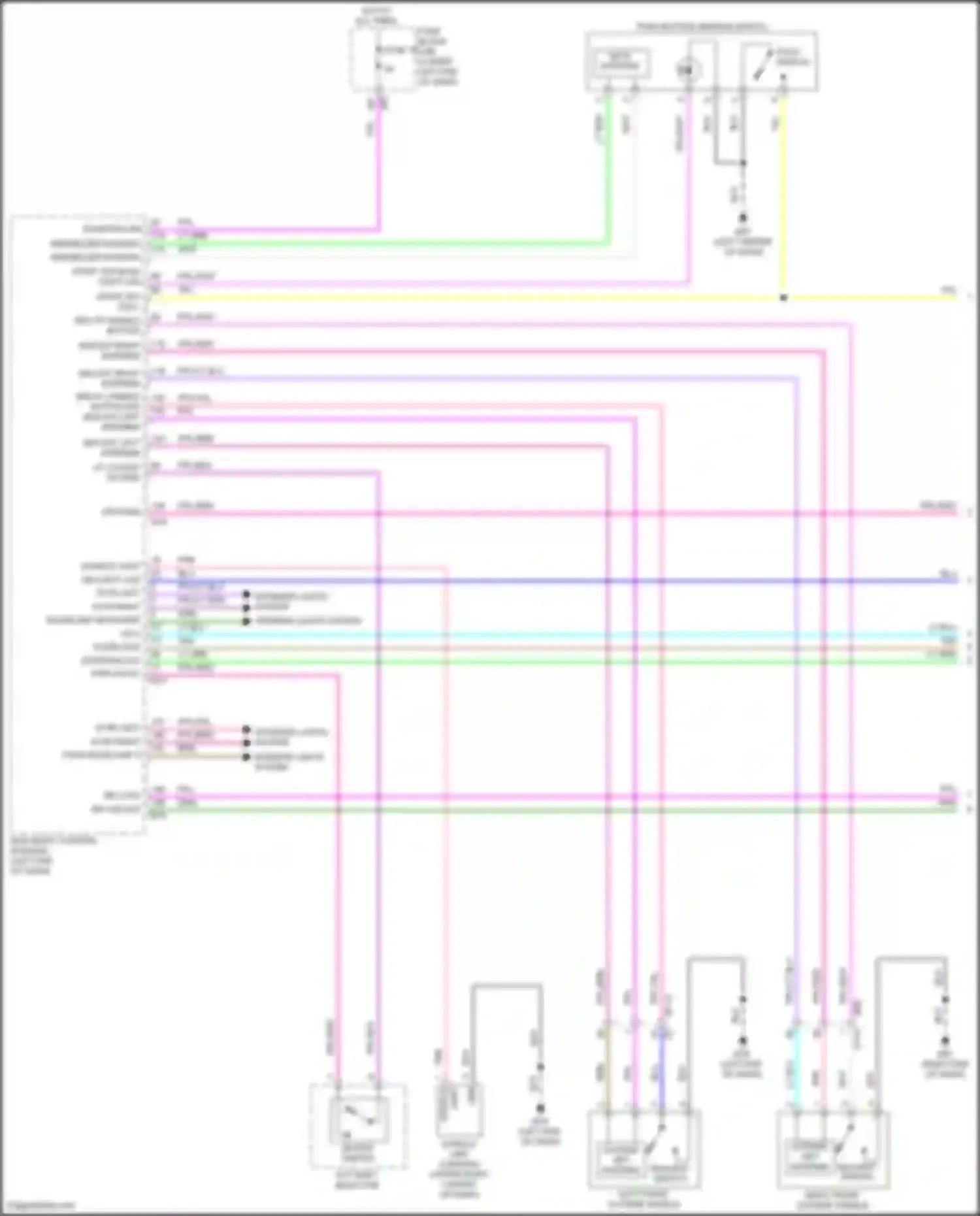 Wiring diagram doorlock sw for Nissan Altima L34 (2018-2024) (1 of 2)