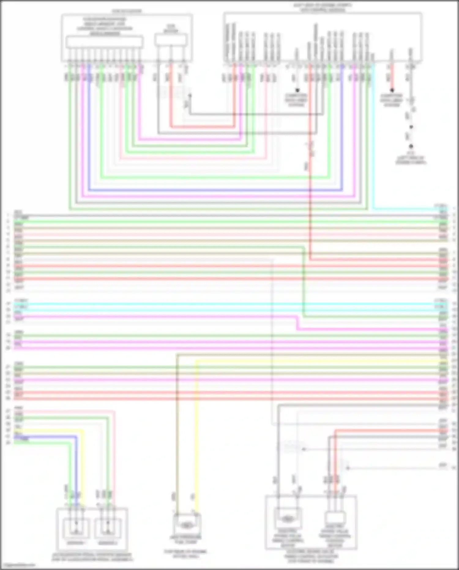 Wiring diagram electric intake valve timing control position motor for Nissan Altima L34 (2018-2024) (1 of 1)