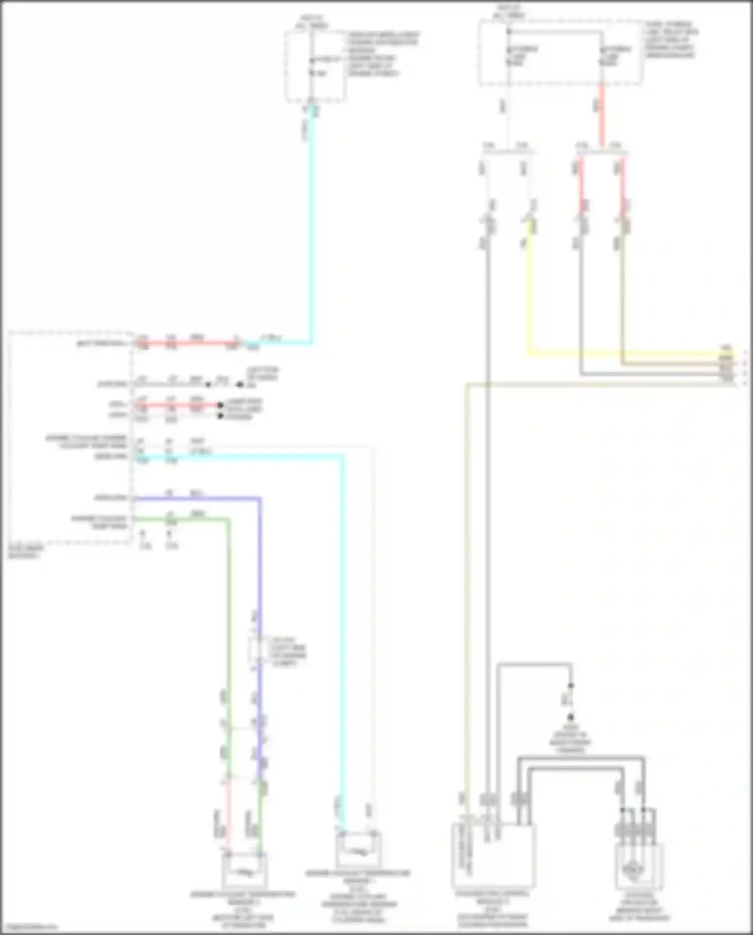 Wiring diagram engine coolant temperature sensor 2 for Nissan Altima L34 (2018-2024) (2 of 4)
