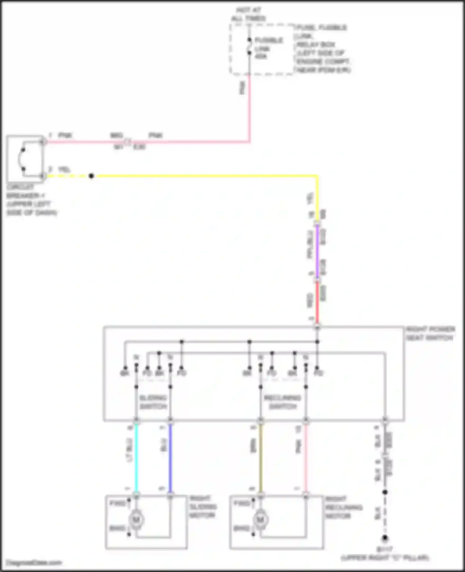 Wiring diagram fuse, fusible link, relay box for Nissan Altima L34 (2018-2024) (17 of 25)