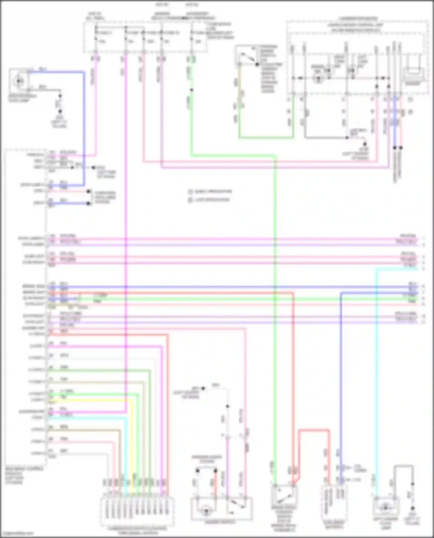 Wiring diagram input 1 for Nissan Altima L34 (2018-2024) (2 of 5)