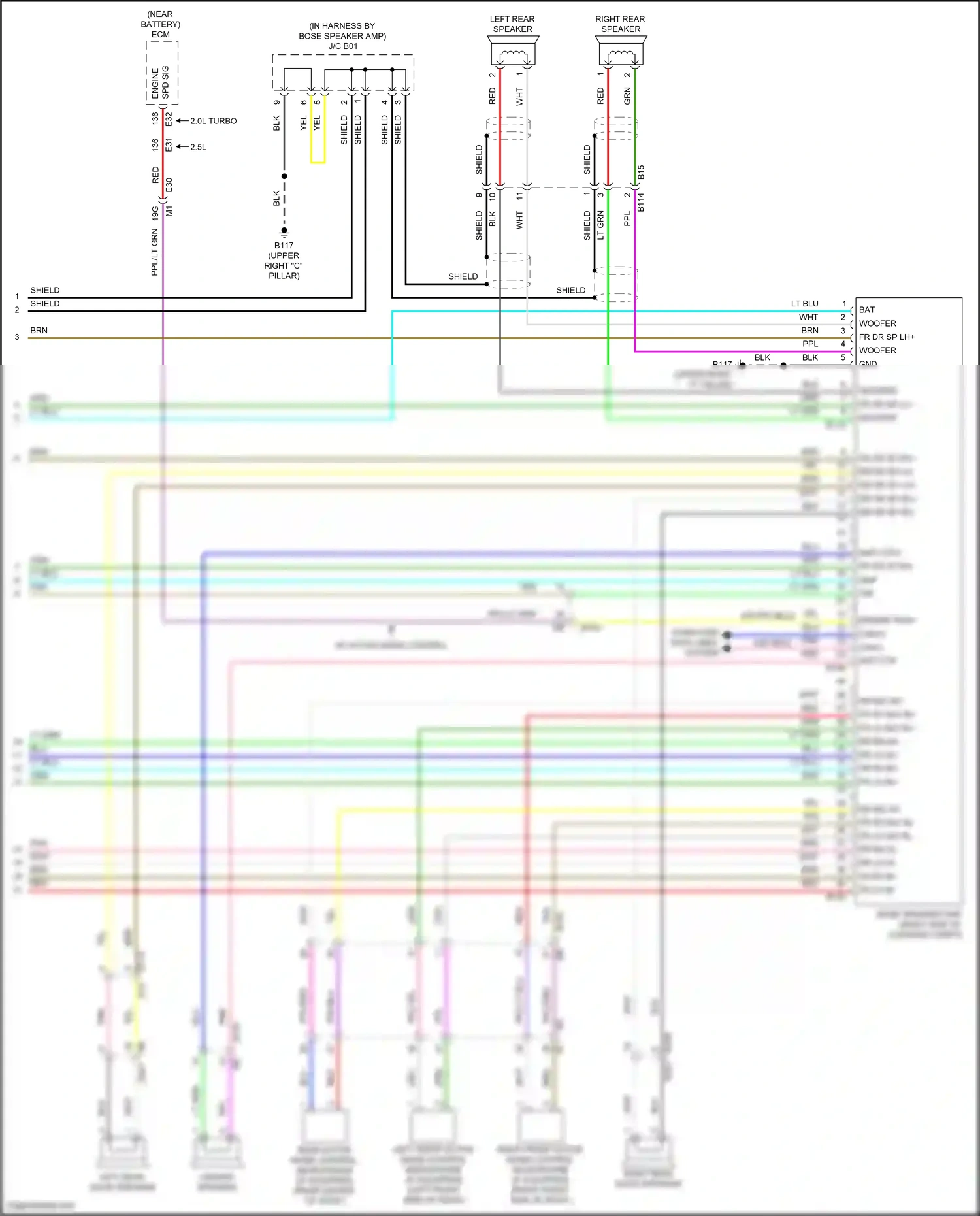 Nissan Altima L34 (2018-2024) inst ctr- wiring diagram  (1 of 2)