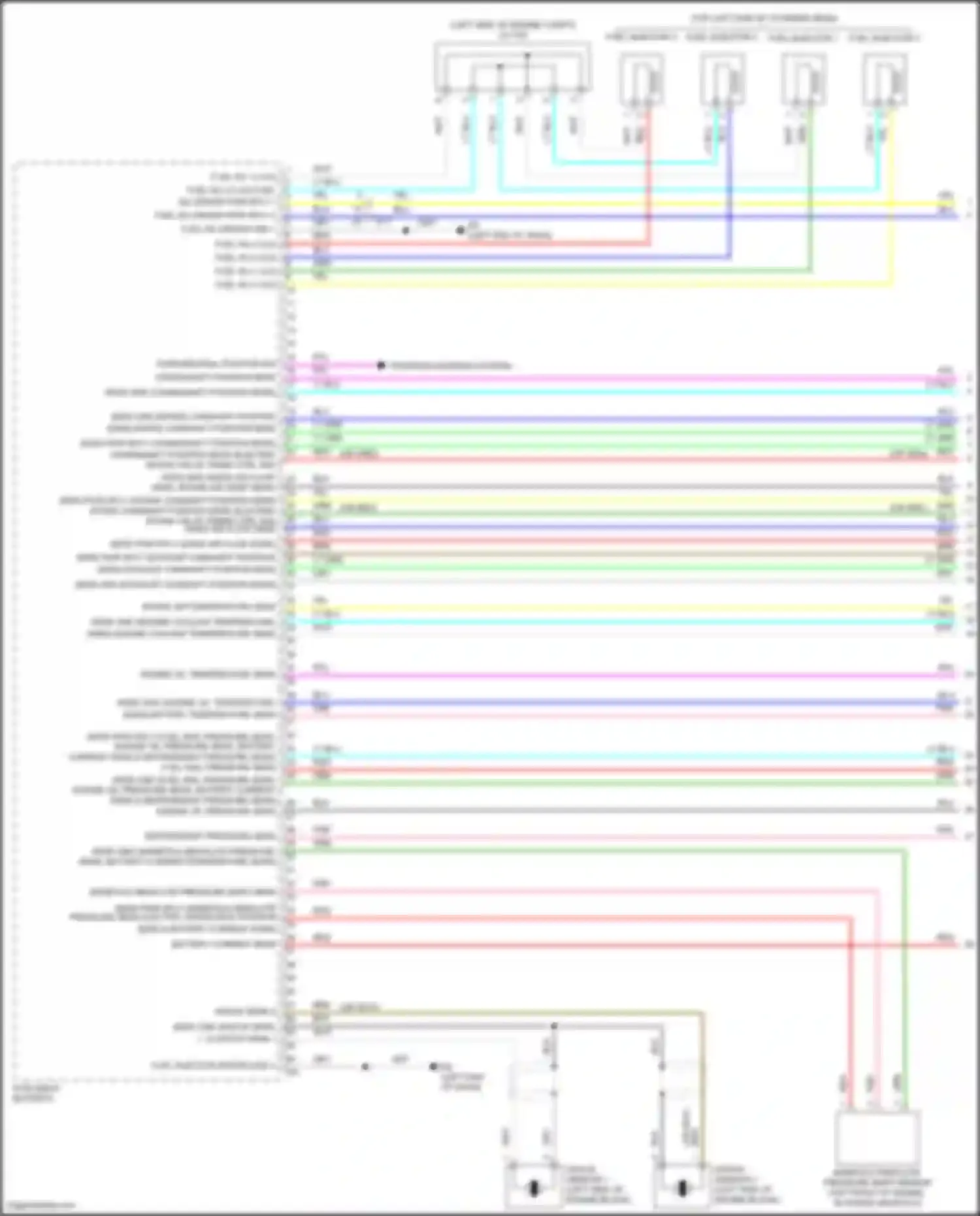 Wiring diagram knock sensor 1 for Nissan Altima L34 (2018-2024) (2 of 2)