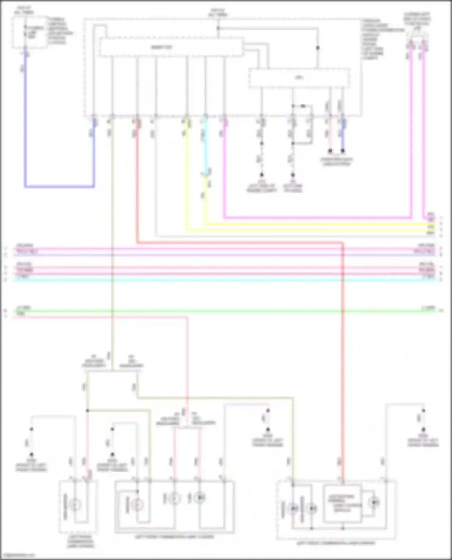 Wiring diagram led daytime, parking lamp control module for Nissan Altima L34 (2018-2024) (1 of 3)