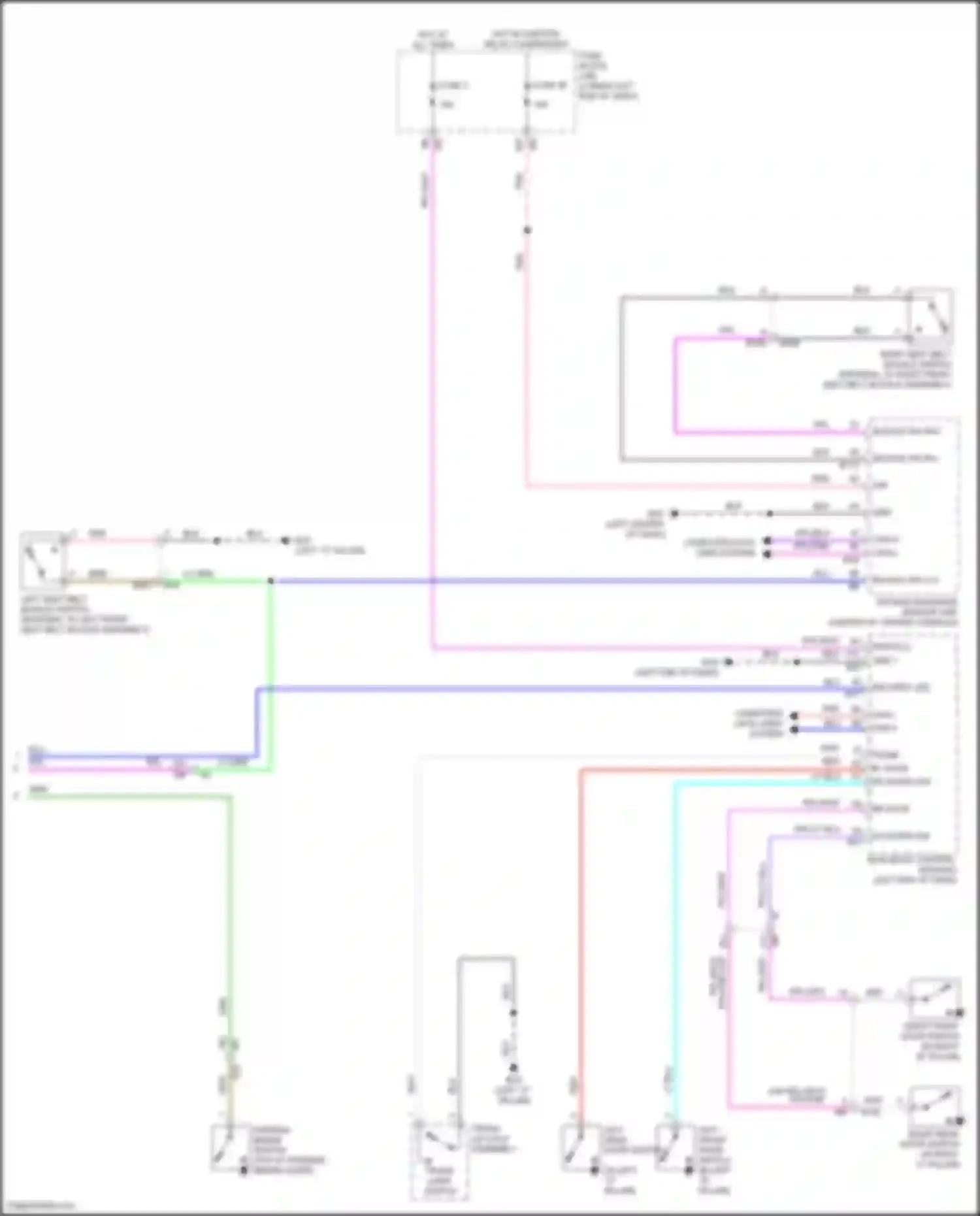 Wiring diagram left "c" pillar) for Nissan Altima L34 (2018-2024) (8 of 25)
