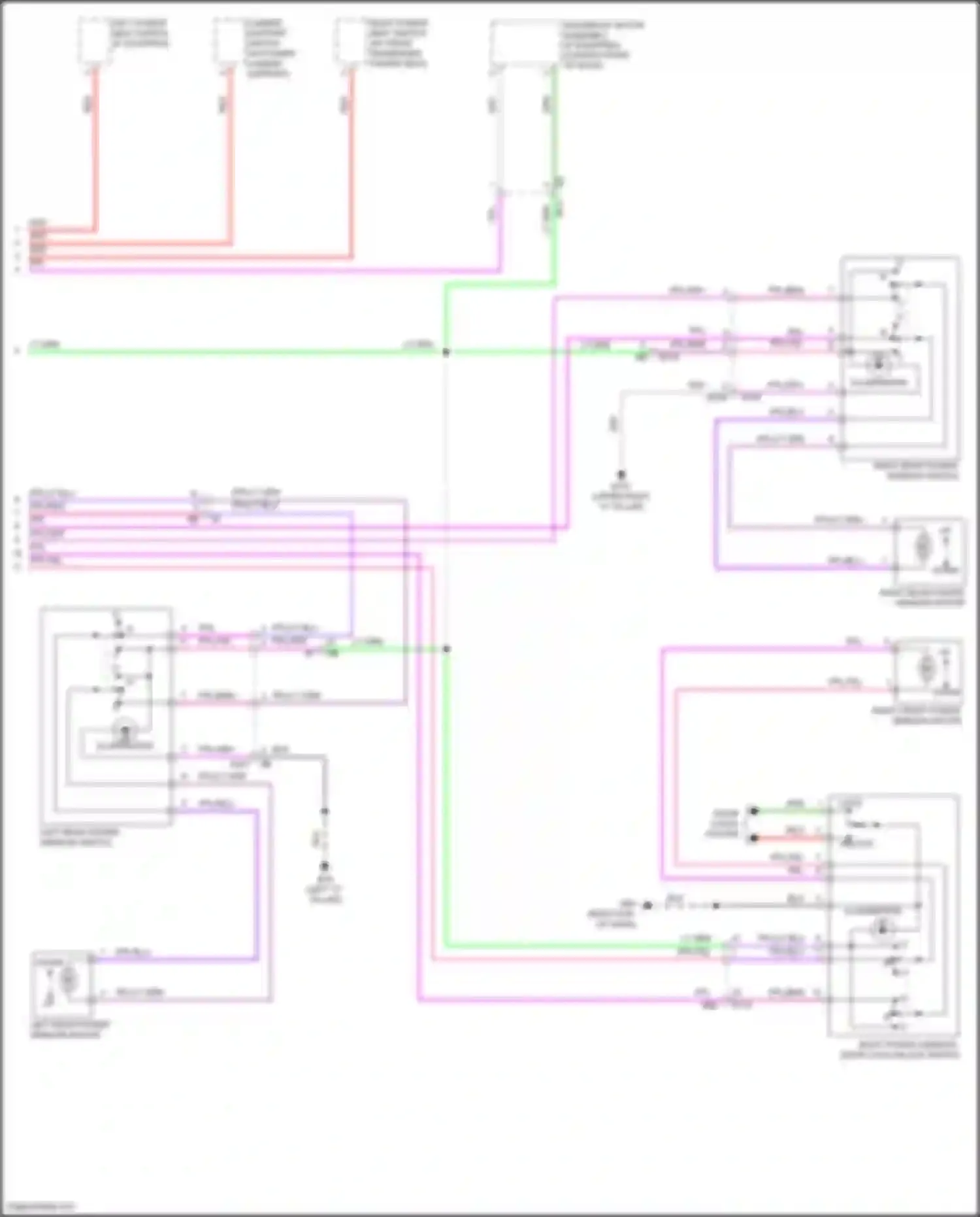 Wiring diagram left "c" pillar) for Nissan Altima L34 (2018-2024) (10 of 25)
