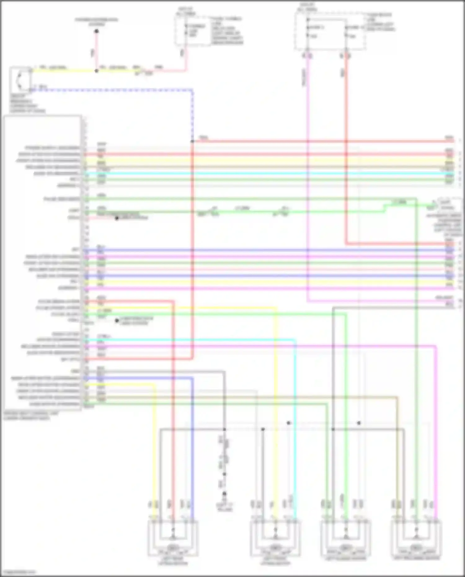 Wiring diagram left "c" pillar) for Nissan Altima L34 (2018-2024) (16 of 25)