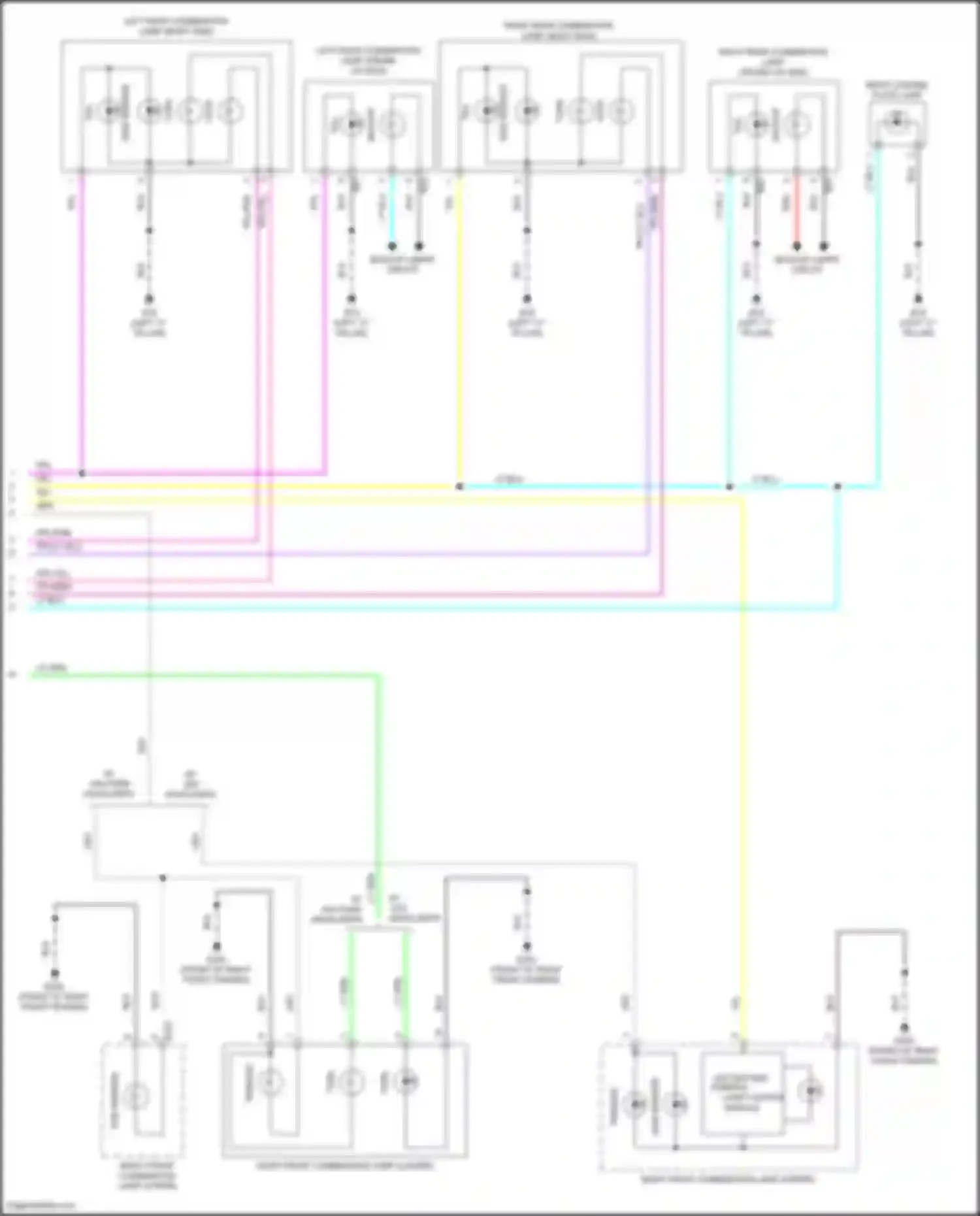 Wiring diagram left "c" pillar) for Nissan Altima L34 (2018-2024) (6 of 25)