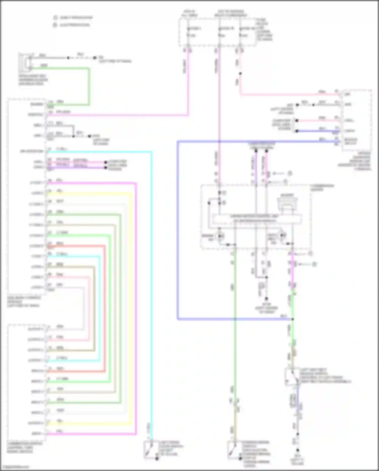 Wiring diagram left "c" pillar) for Nissan Altima L34 (2018-2024) (11 of 25)