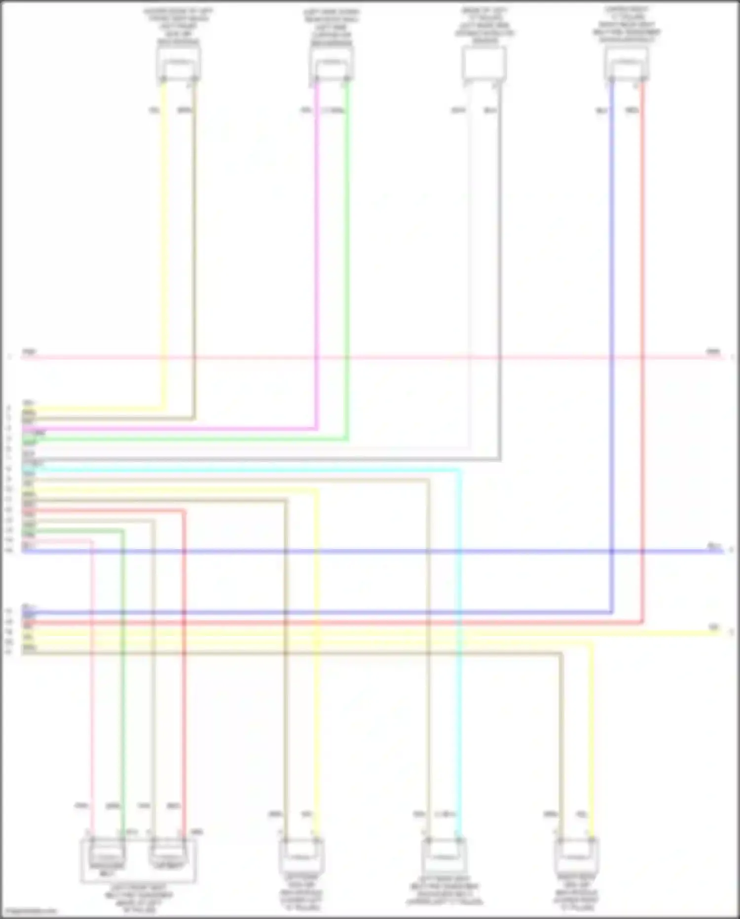 Wiring diagram left rear side air bag module for Nissan Altima L34 (2018-2024) (1 of 1)