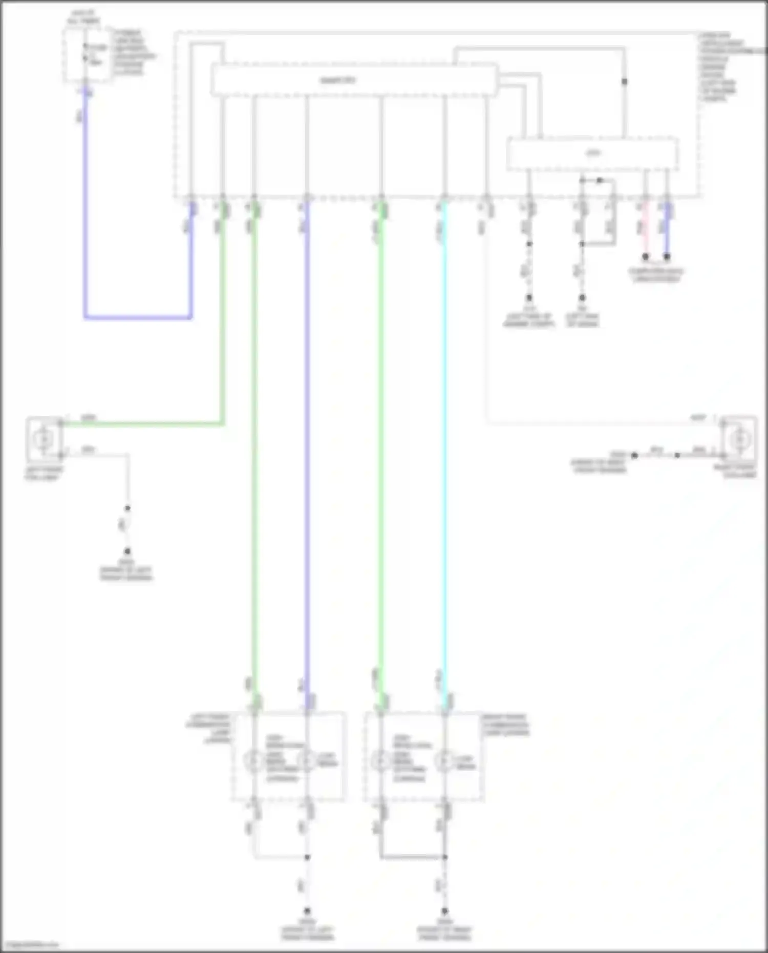Wiring diagram right front fog lamp for Nissan Altima L34 (2018-2024) (2 of 4)