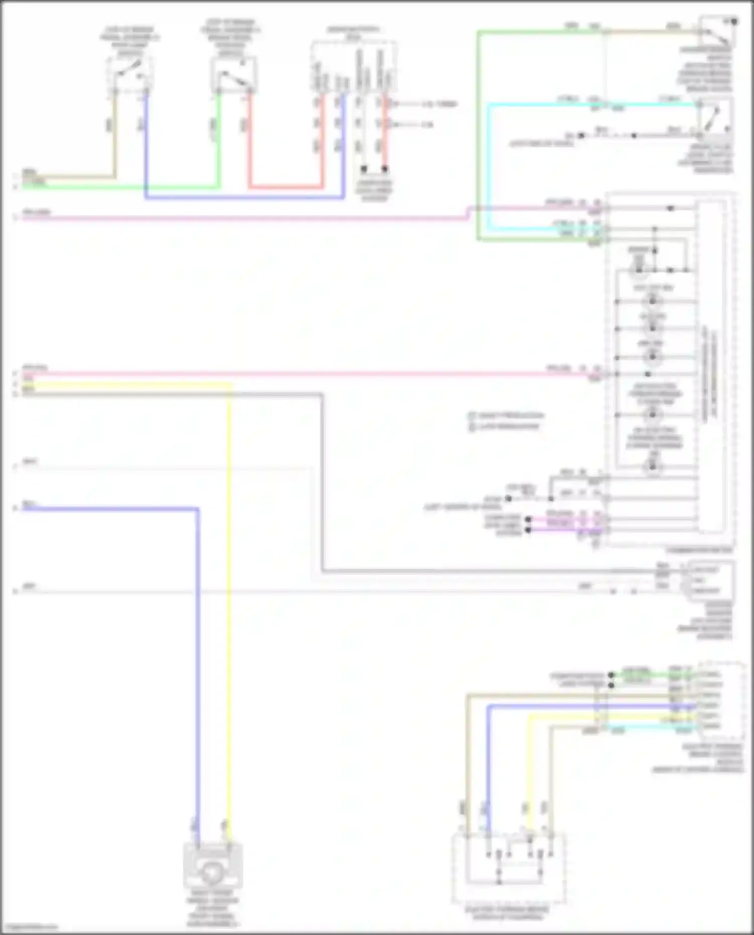 Wiring diagram right front wheel sensor for Nissan Altima L34 (2018-2024) (1 of 1)