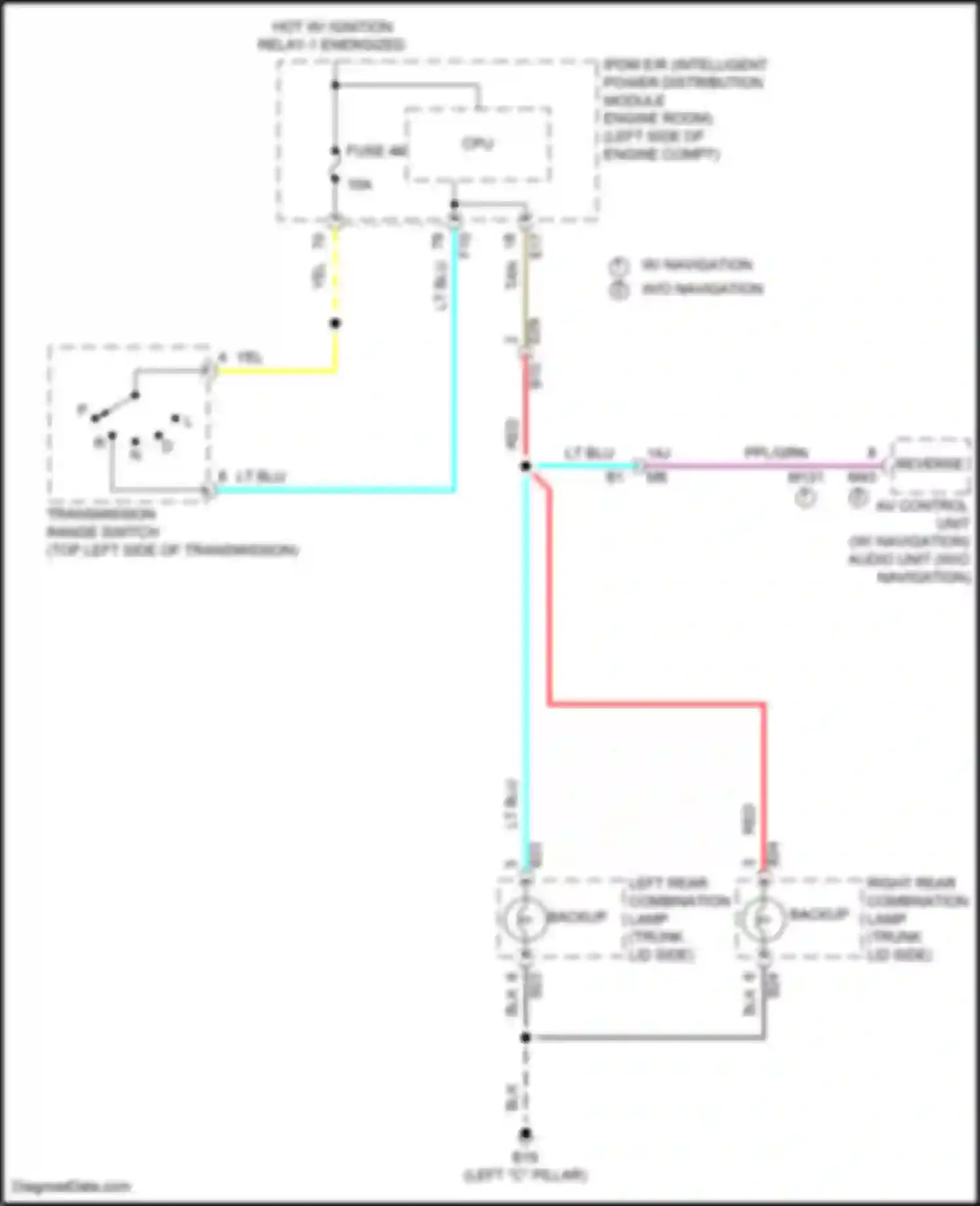 Wiring diagram w/ navigation for Nissan Altima L34 (2018-2024) (1 of 1)