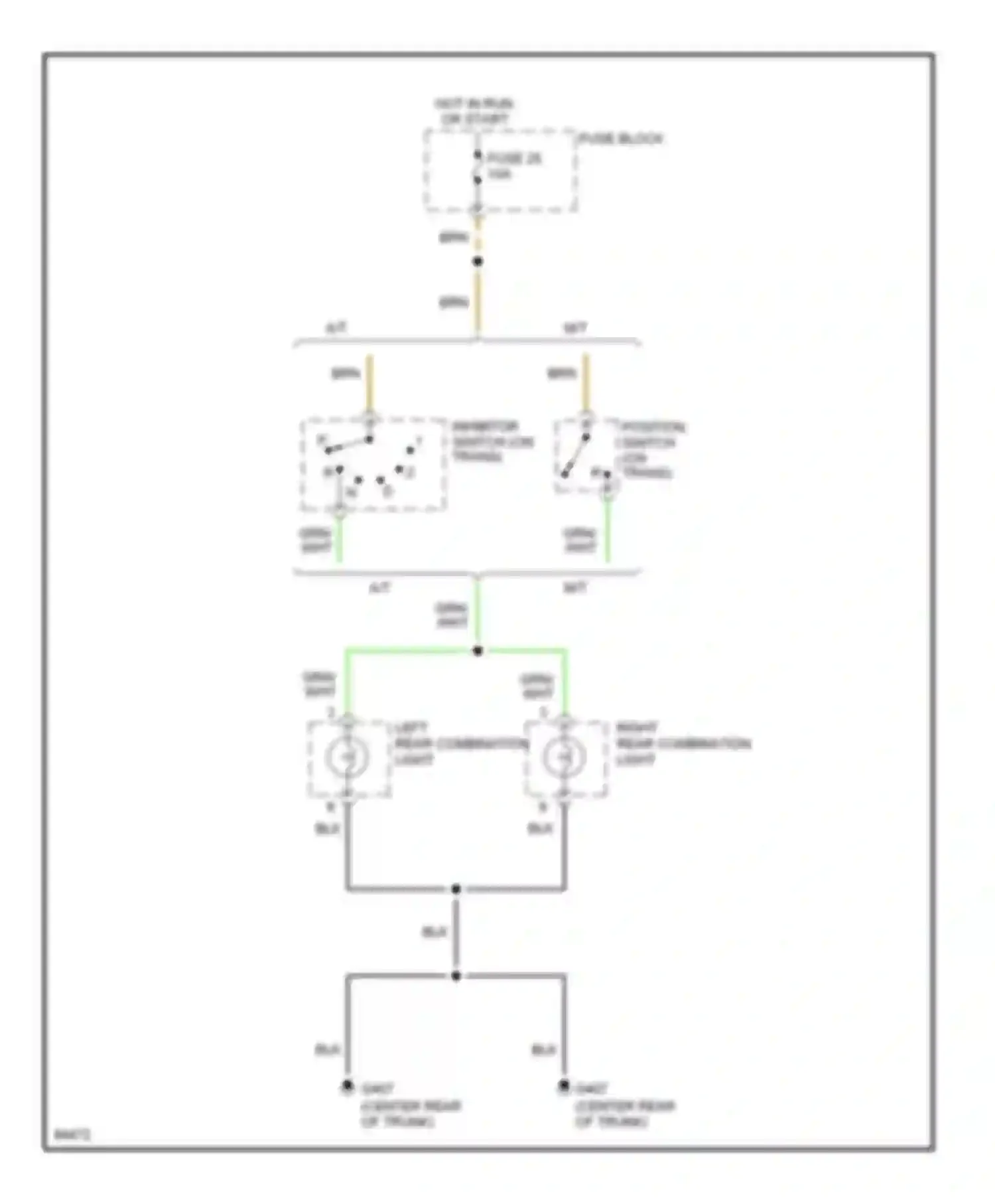 Altima Nissan U13 (1992-1997): Back-up lamps circuit