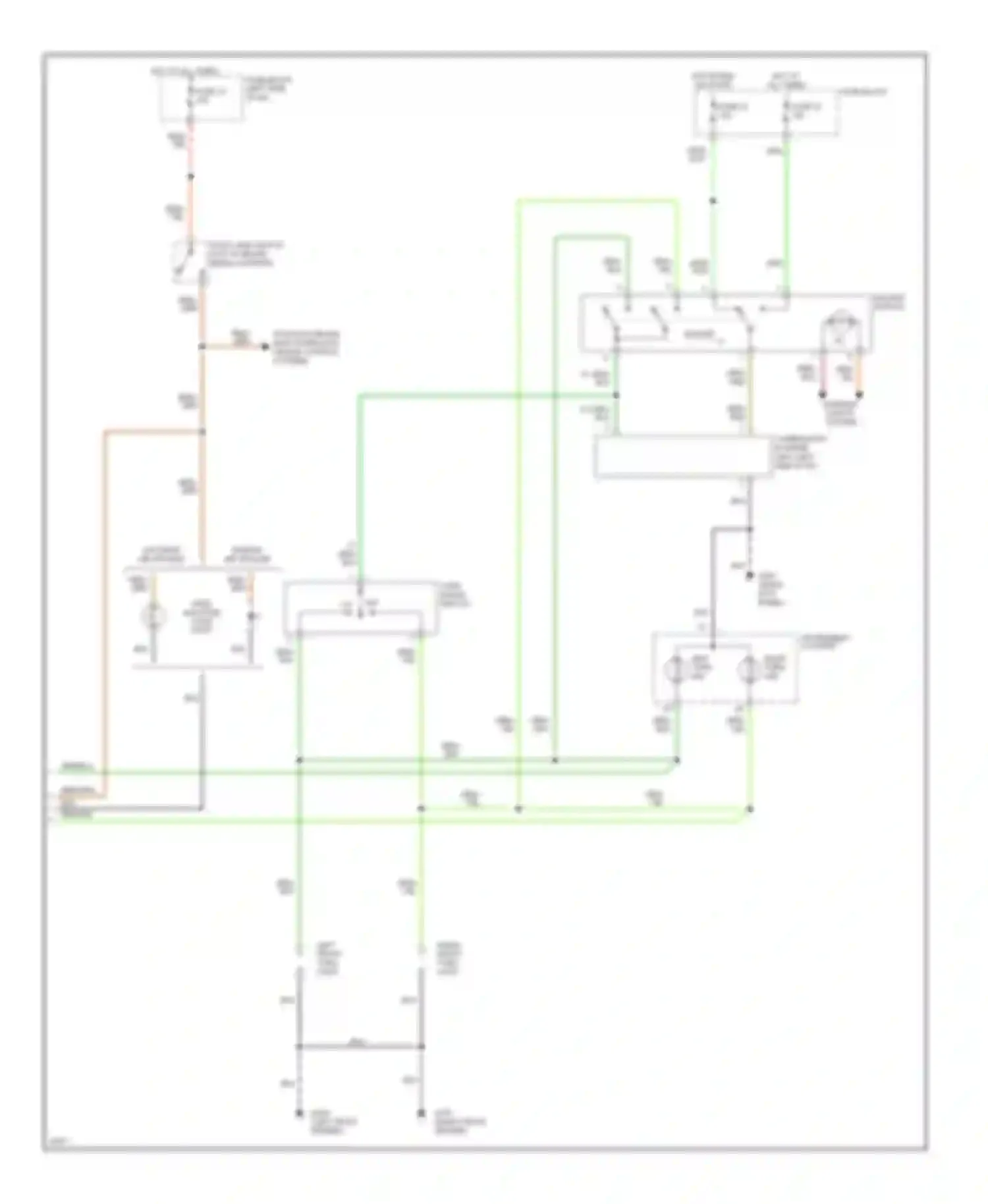 Altima Nissan U13 (1992-1997): Exterior lamps circuit (2 of 2)