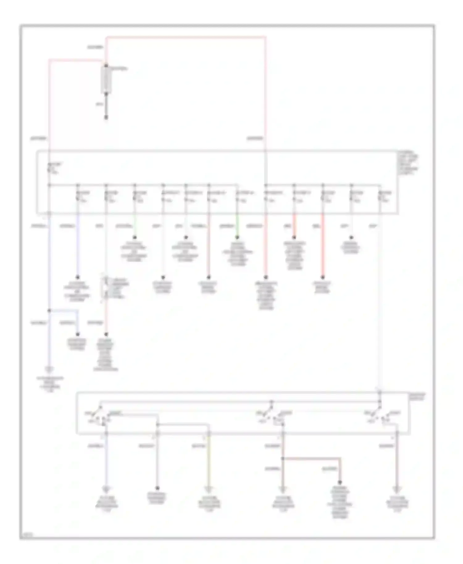Altima Nissan U13 (1992-1997): Power distribution circuit (1 of 2)