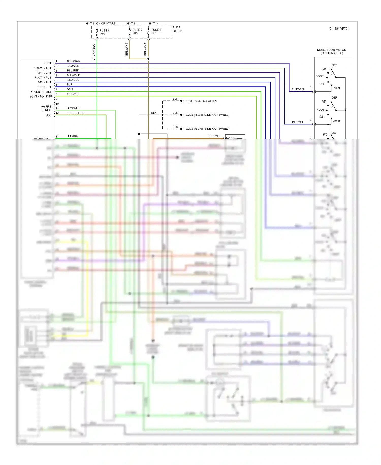 Wiring diagram fre input for Nissan Altima U13 (1992-1997) (1 of 1)