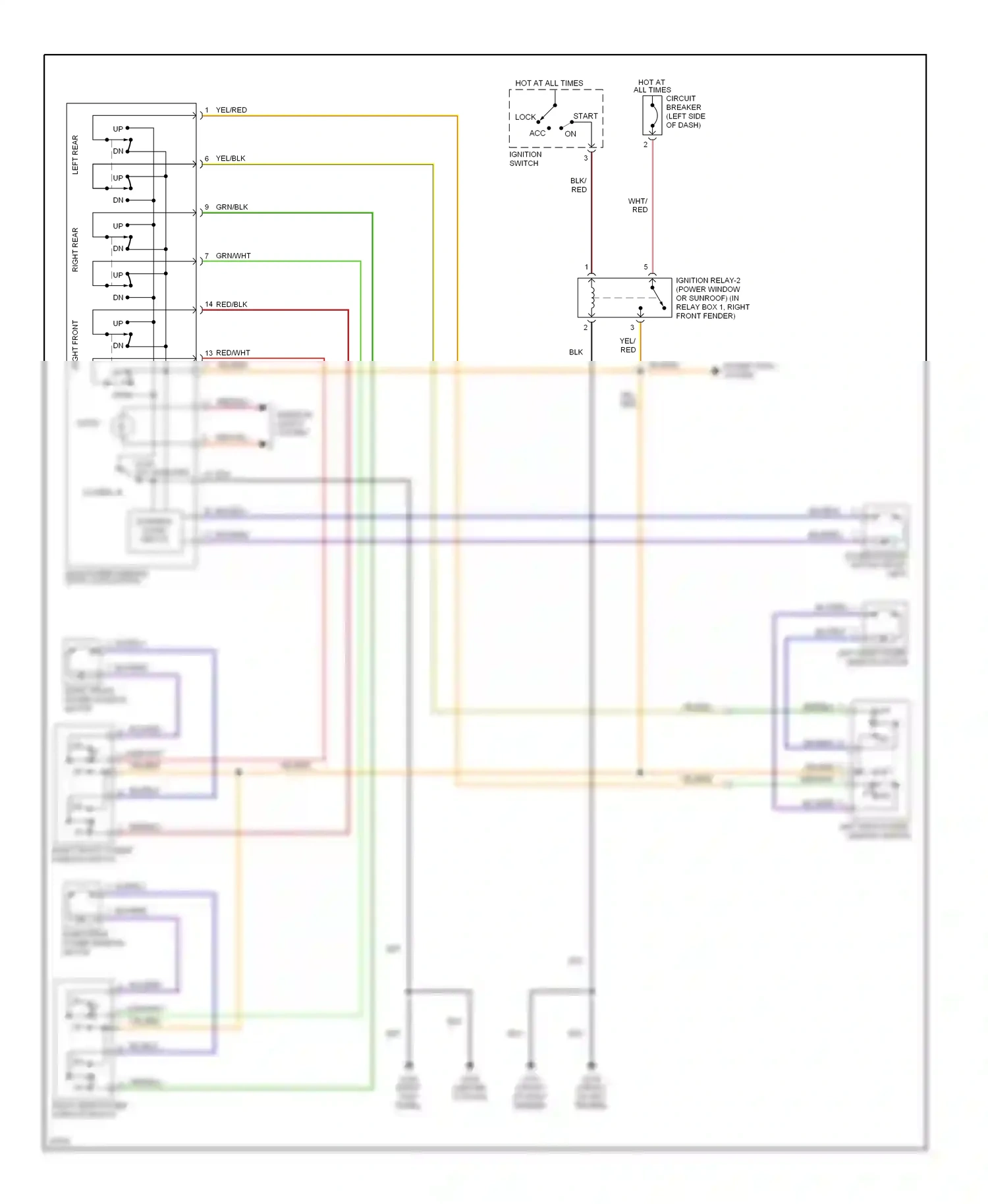 Wiring diagram ignition switch for Nissan Altima U13 (1992-1997) (4 of 6)
