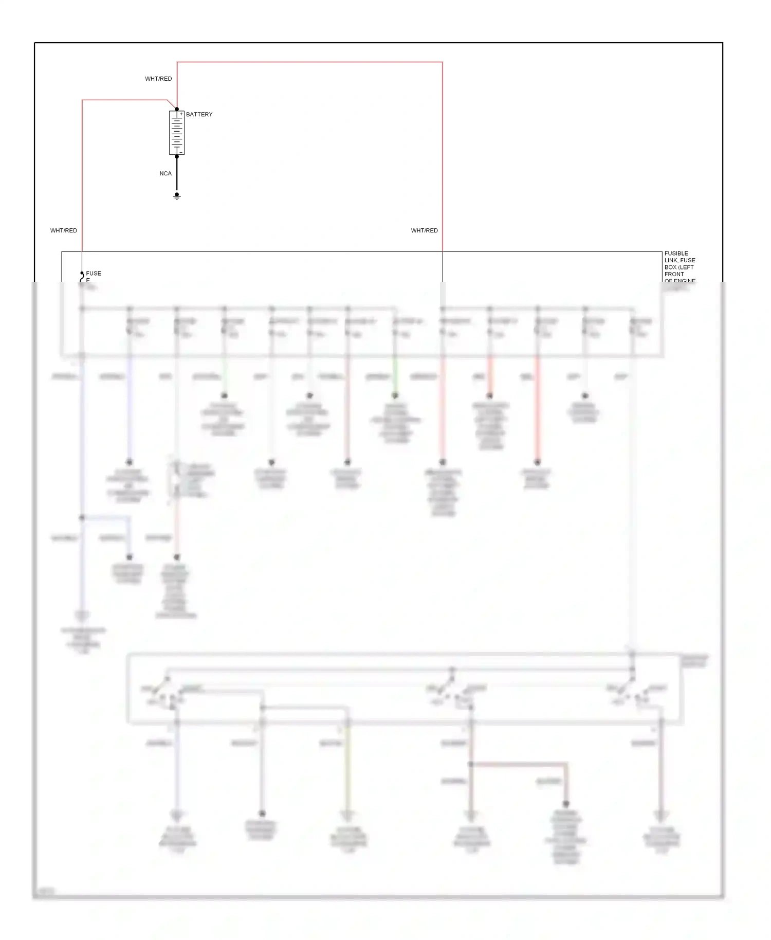 Wiring diagram ignition switch for Nissan Altima U13 (1992-1997) (2 of 6)