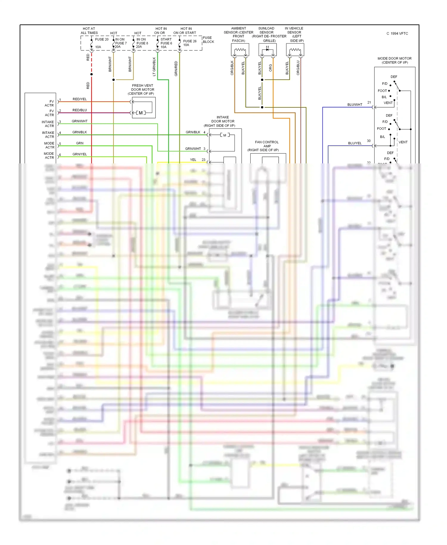 Wiring diagram sun sensor for Nissan Altima U13 (1992-1997) (1 of 1)
