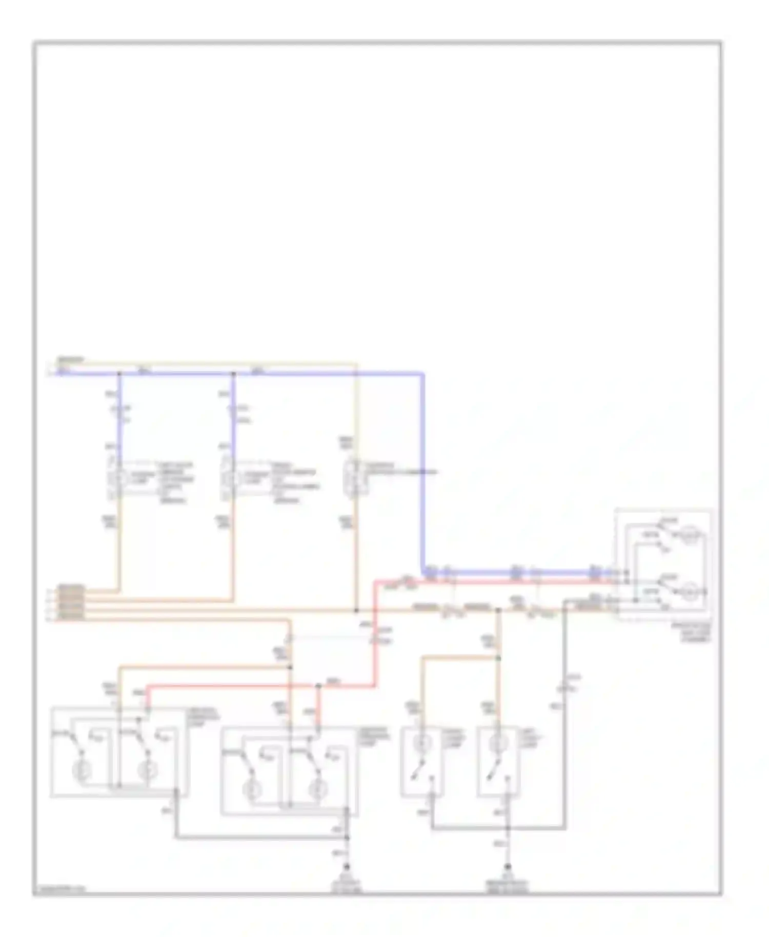 Armada Nissan I facelift (2007-2016): Courtesy lamps circuit (2 of 2)