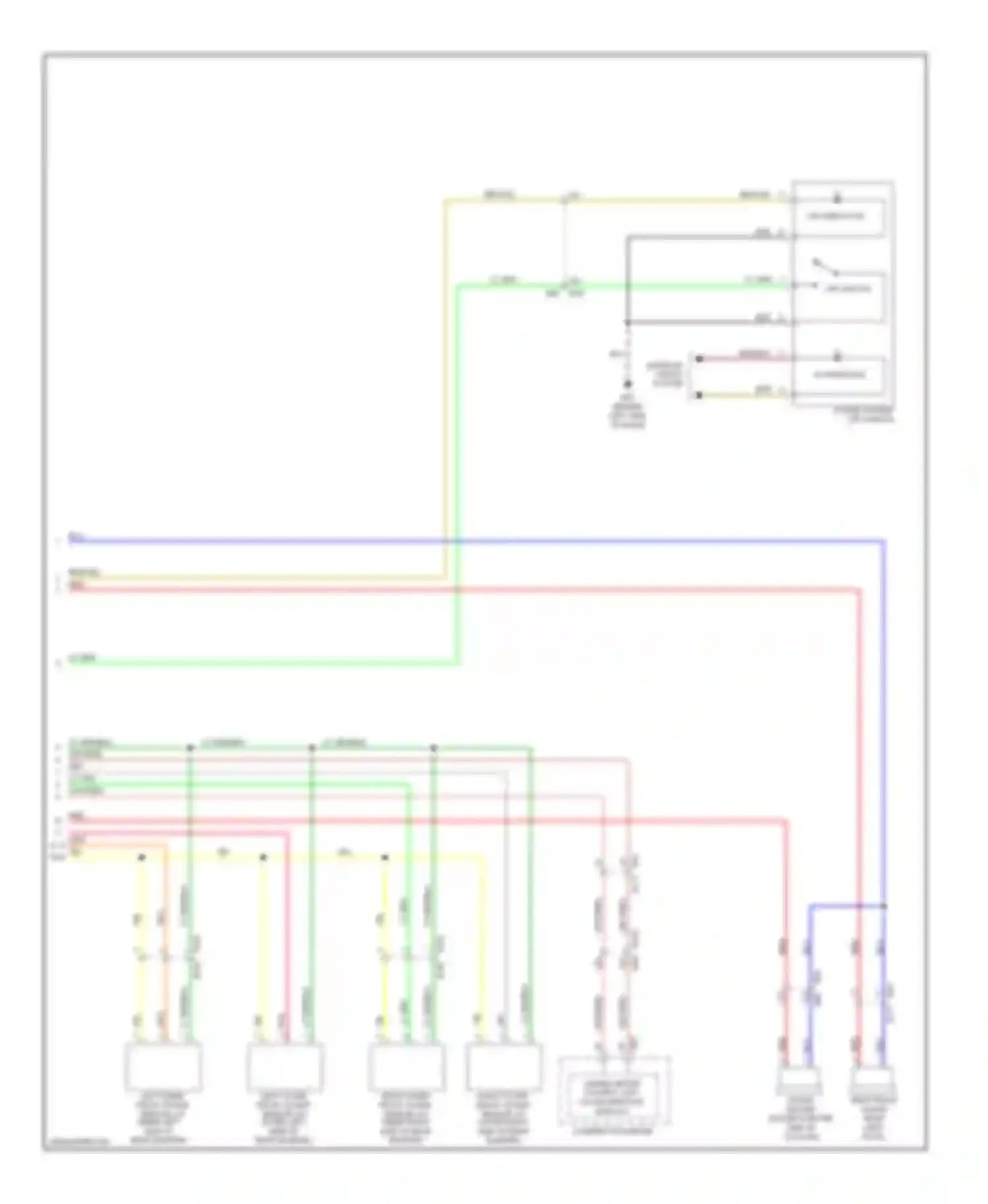 Armada Nissan I facelift (2007-2016): Front & rear sonar circuit (2 of 2)