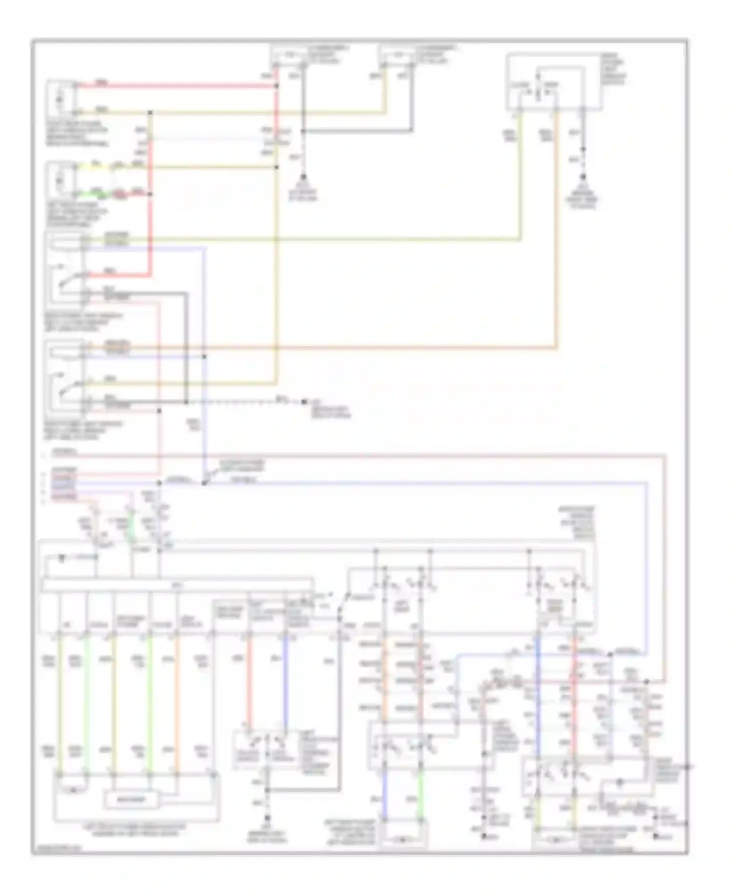 Armada Nissan I facelift (2007-2016): Power windows circuit (2 of 2)
