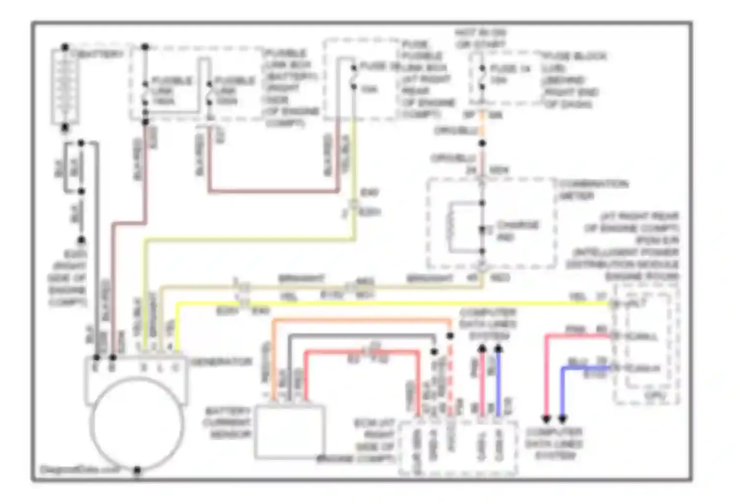 Armada Nissan I facelift (2007-2016): Charging circuit