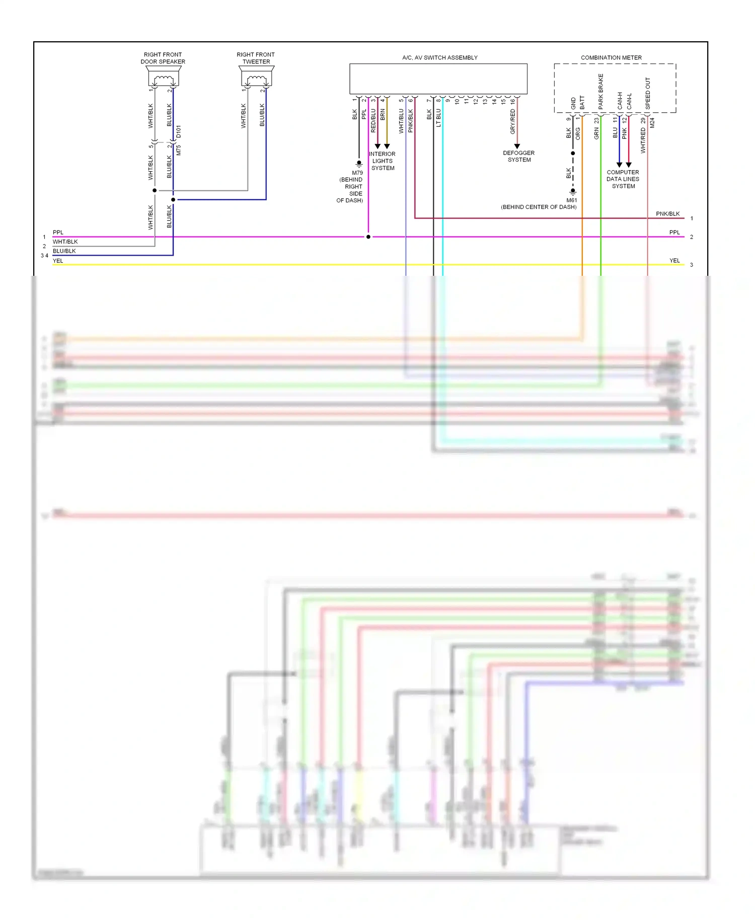 Wiring diagram a/c, av switch assembly for Nissan Armada I facelift (2007-2016) (3 of 7)