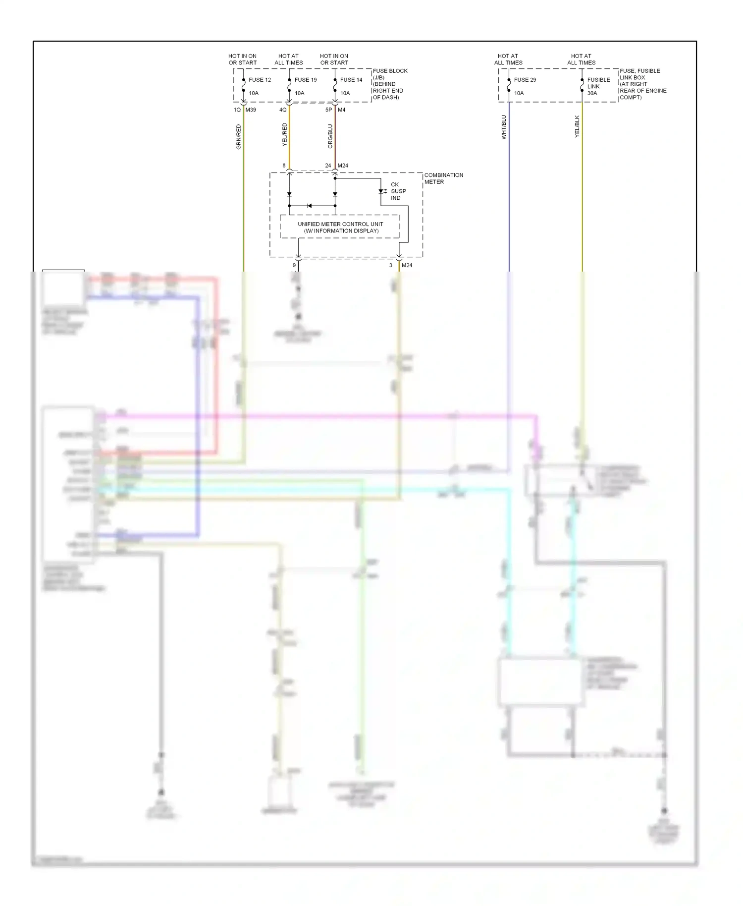 Wiring diagram combination meter for Nissan Armada I facelift (2007-2016) (4 of 27)