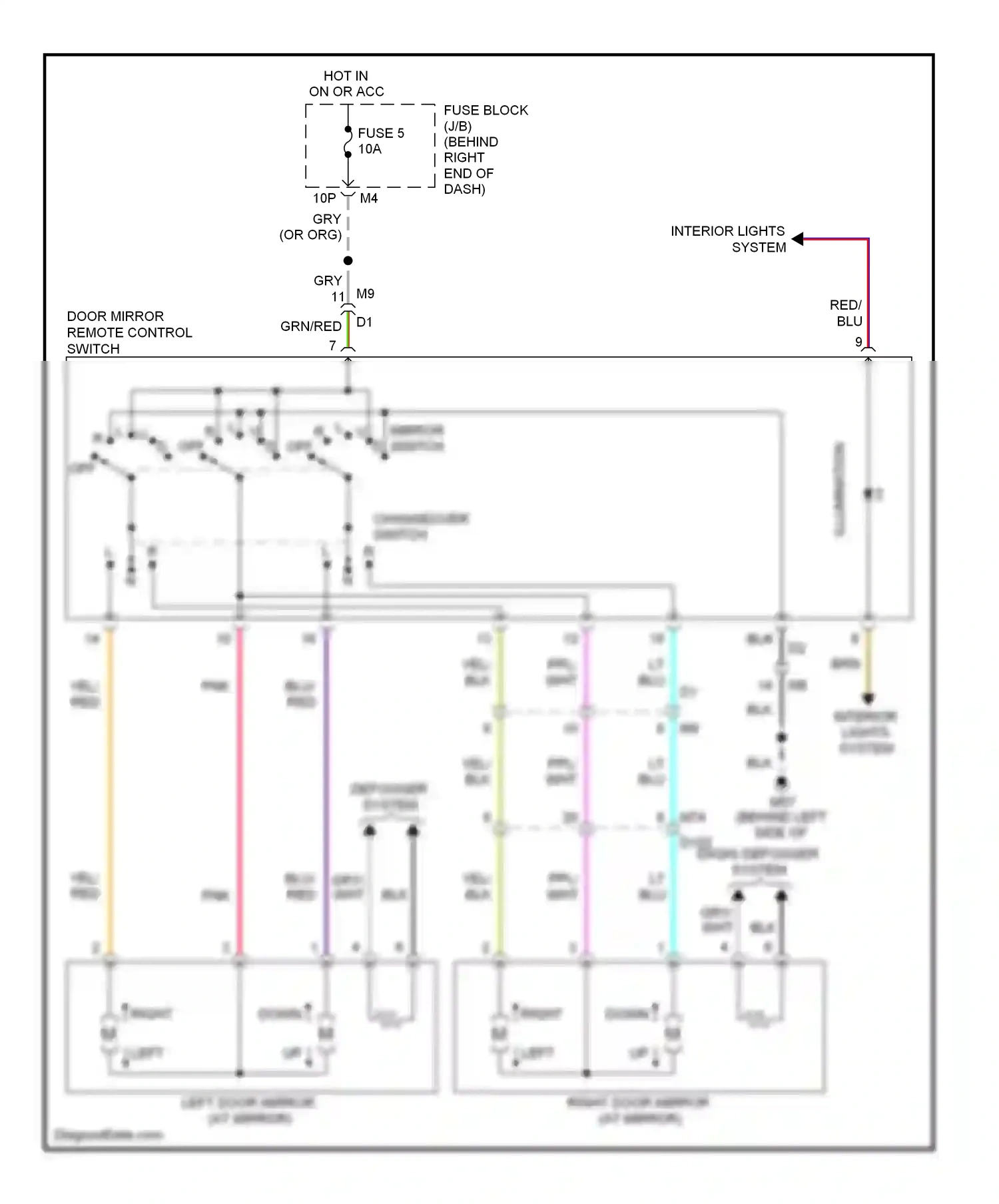 Wiring diagram defogger system for Nissan Armada I facelift (2007-2016) (6 of 6)