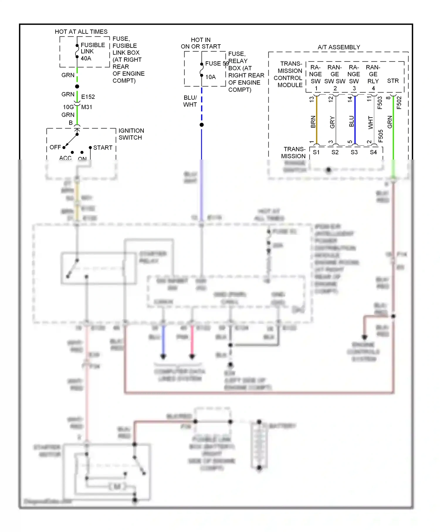 Wiring diagram engine controls system for Nissan Armada I facelift (2007-2016) (4 of 4)