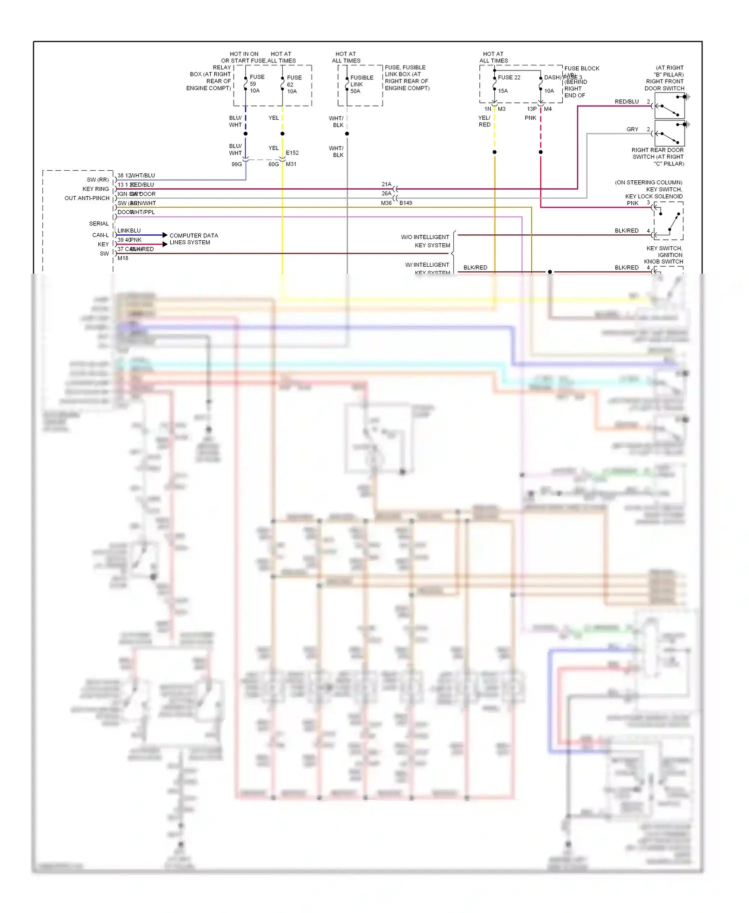 Wiring diagram key sw input for Nissan Armada I facelift (2007-2016) (1 of 1)