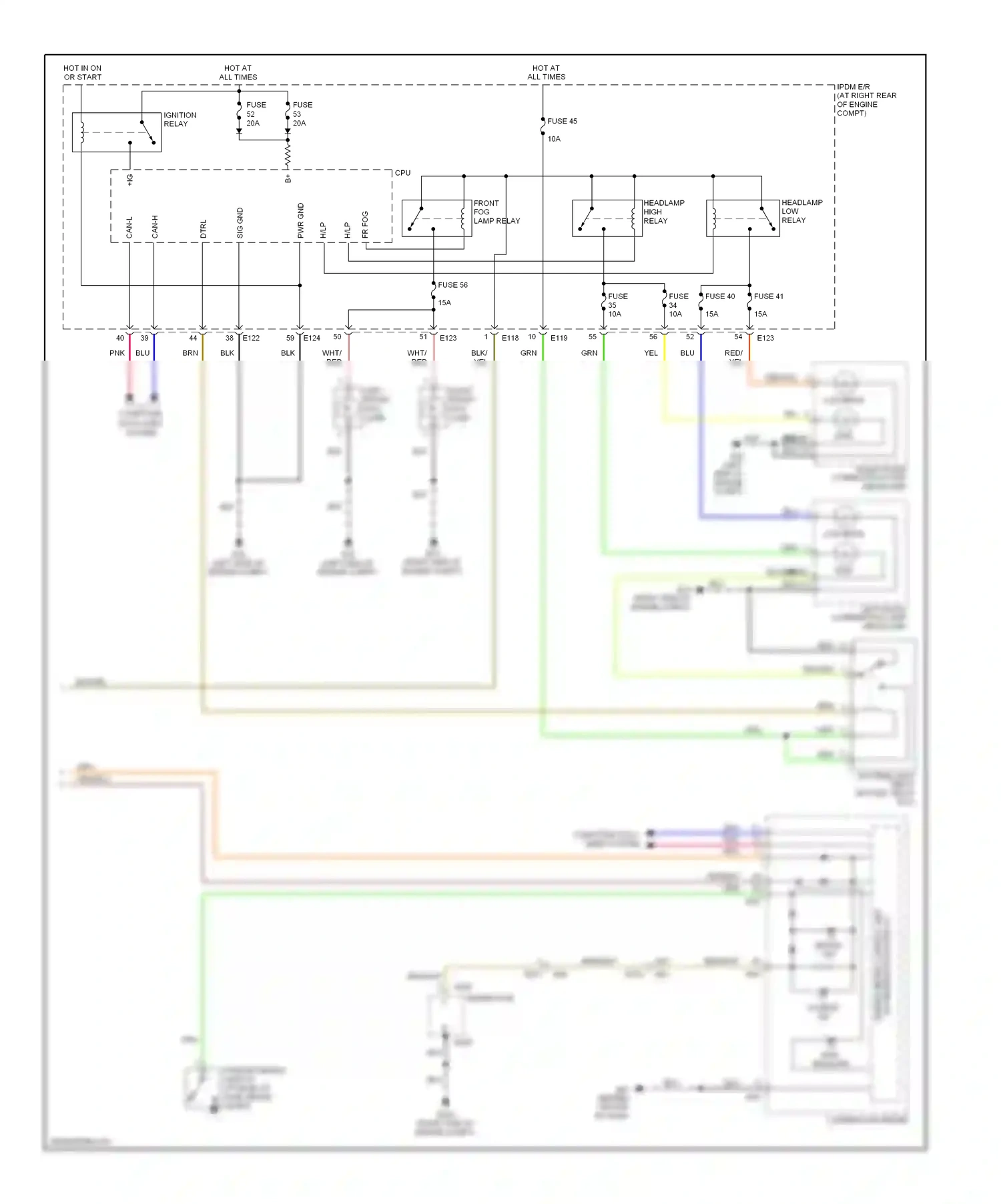 Wiring diagram org/blu for Nissan Armada I facelift (2007-2016) (5 of 25)