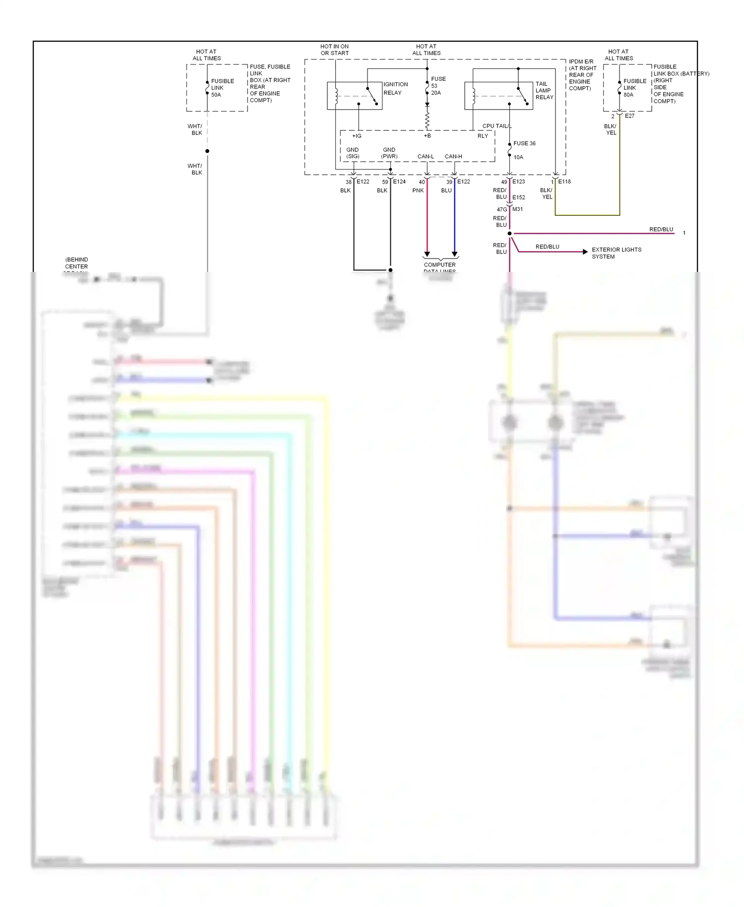 Wiring diagram output 4 for Nissan Armada I facelift (2007-2016) (3 of 4)