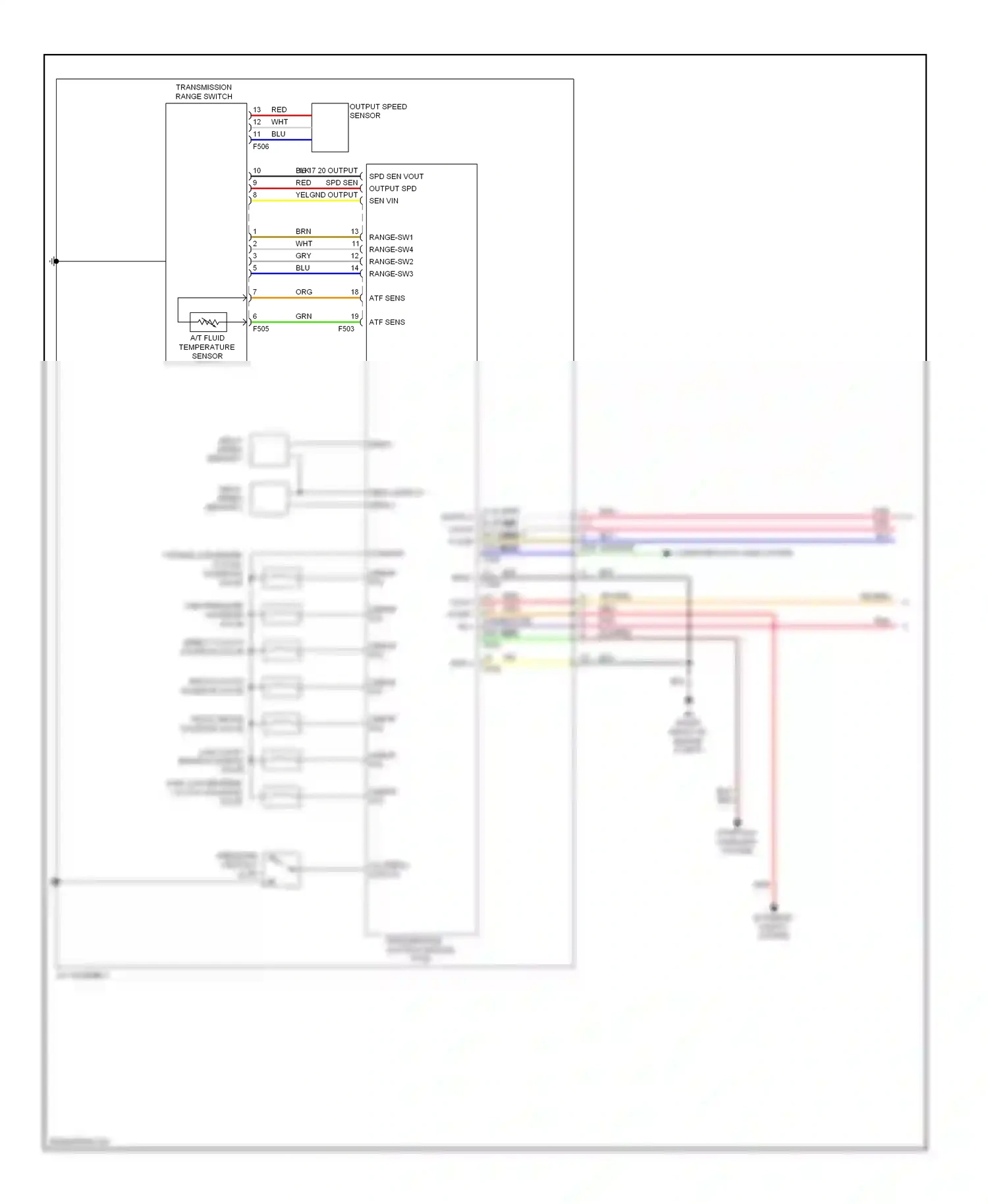Wiring diagram output speed sensor for Nissan Armada I facelift (2007-2016) (1 of 2)
