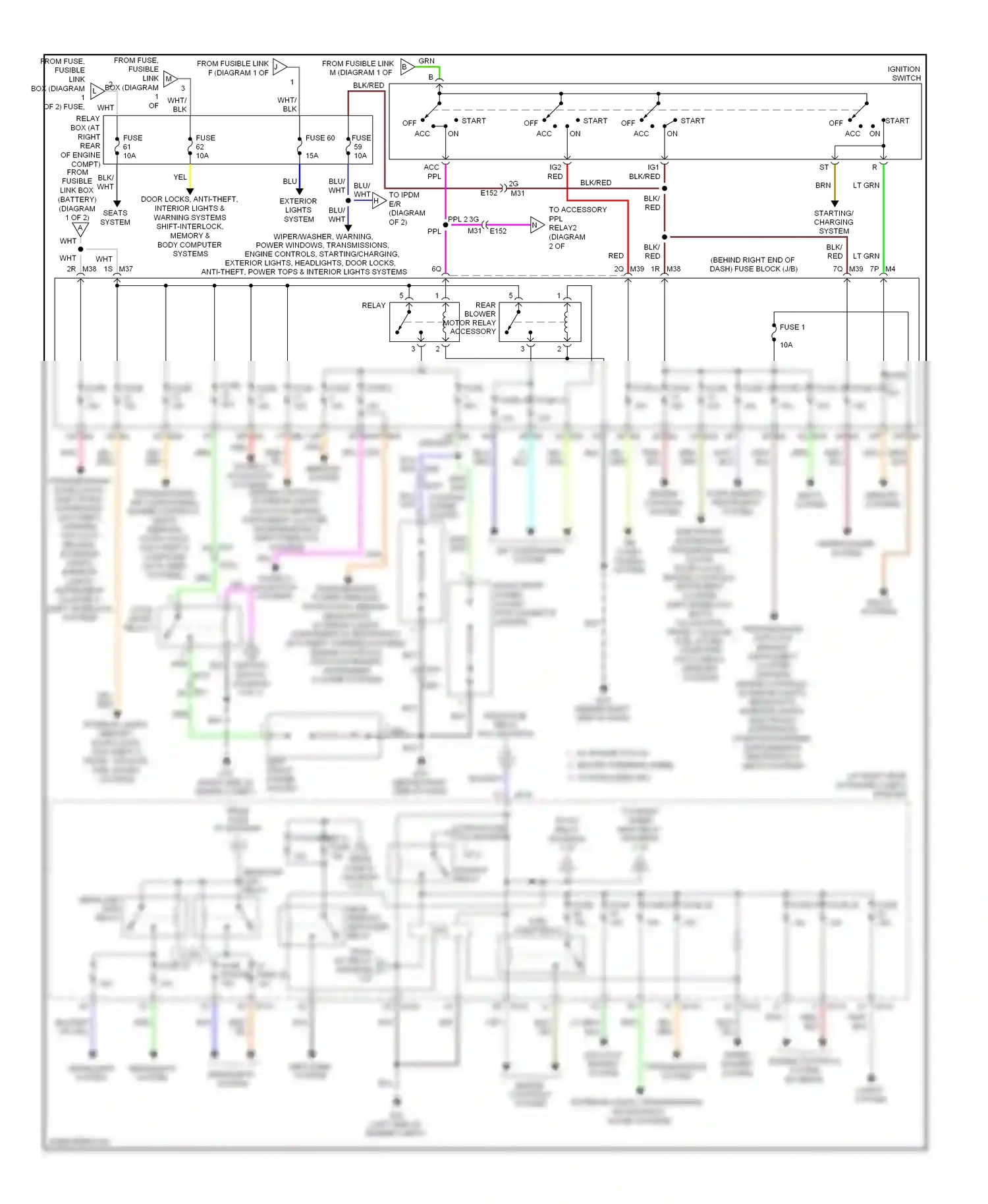 Wiring diagram seats system for Nissan Armada I facelift (2007-2016) (1 of 1)
