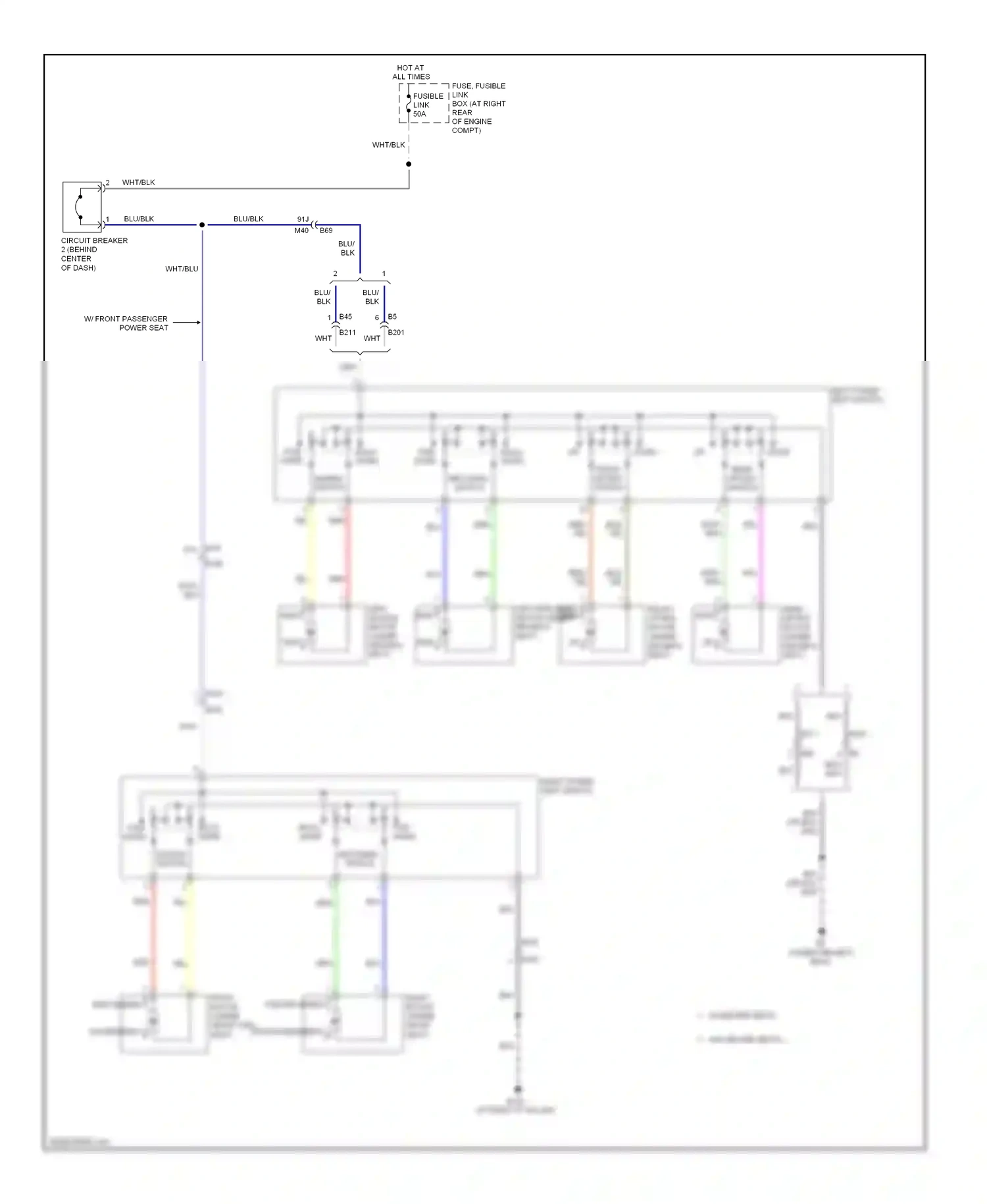 Wiring diagram sliding switch for Nissan Armada I facelift (2007-2016) (1 of 1)