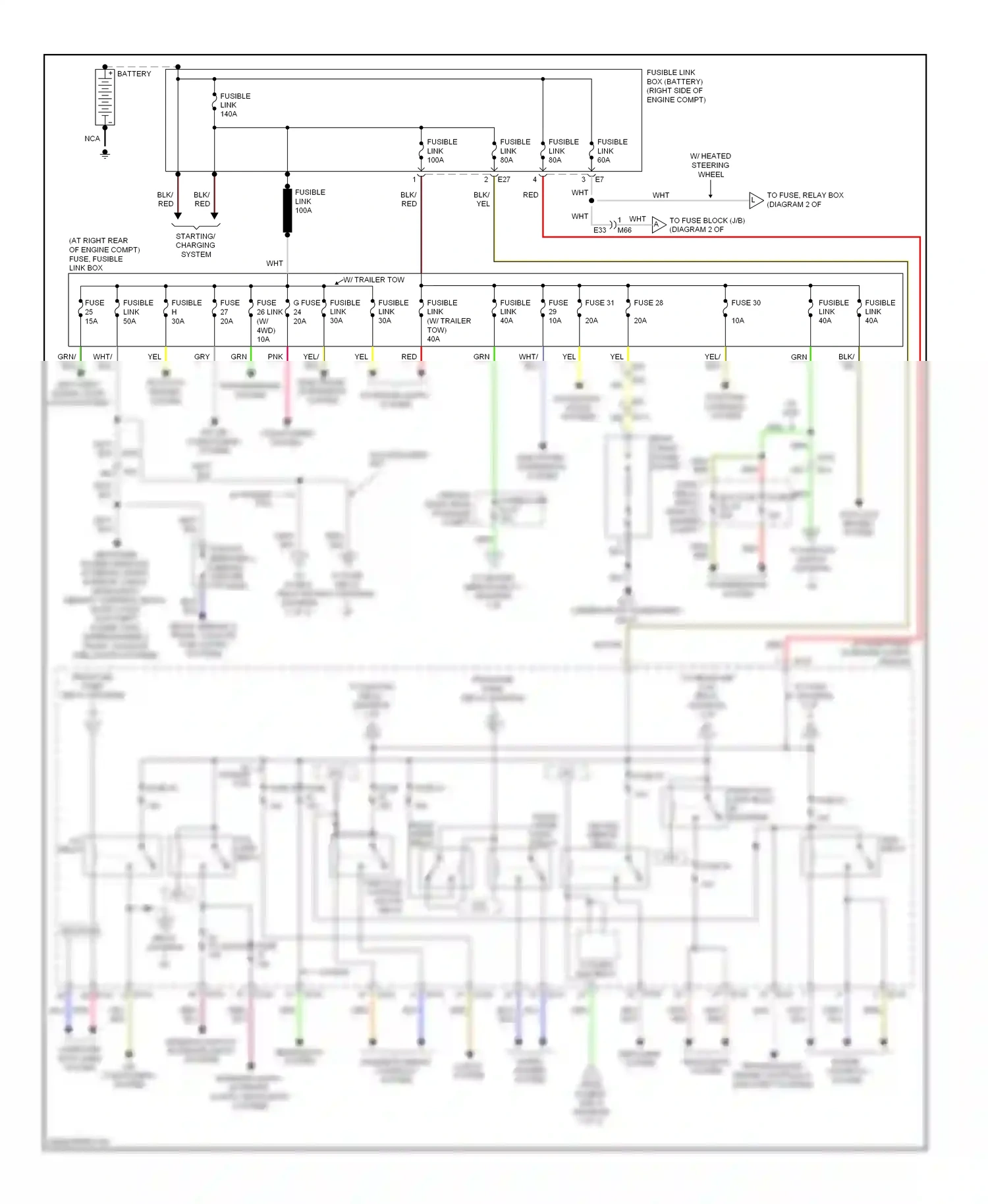 Wiring diagram starting/ charging system for Nissan Armada I facelift (2007-2016) (2 of 3)