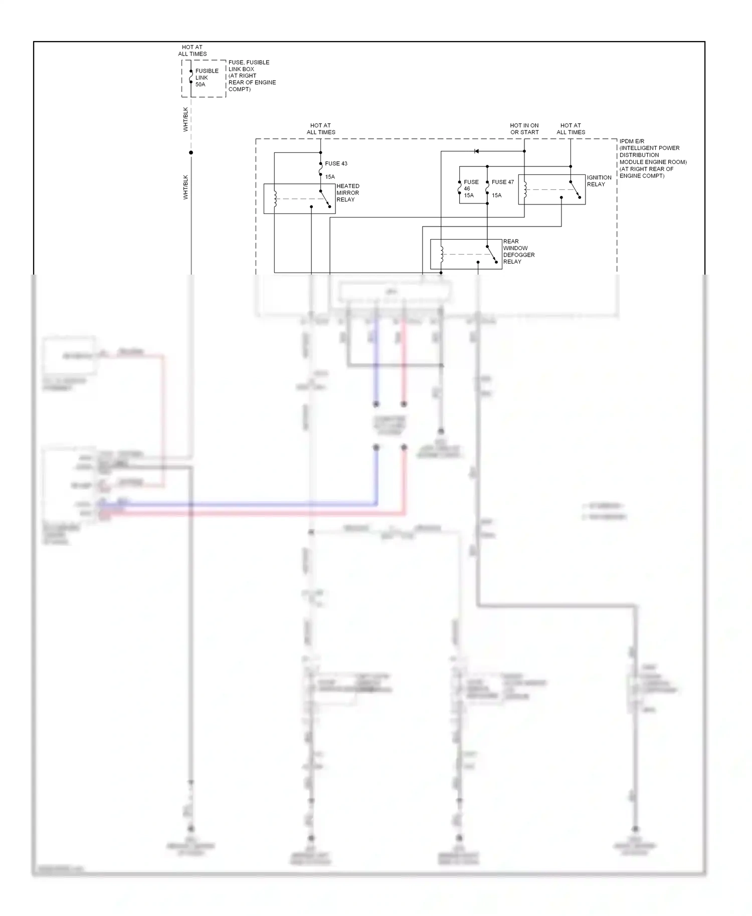 Wiring diagram w/ memory w/o memory for Nissan Armada I facelift (2007-2016) (1 of 1)