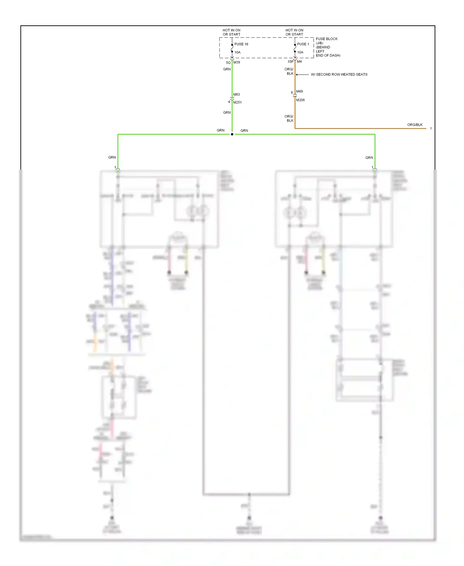 Wiring diagram w/ w/o memory memory for Nissan Armada I facelift (2007-2016) (1 of 1)