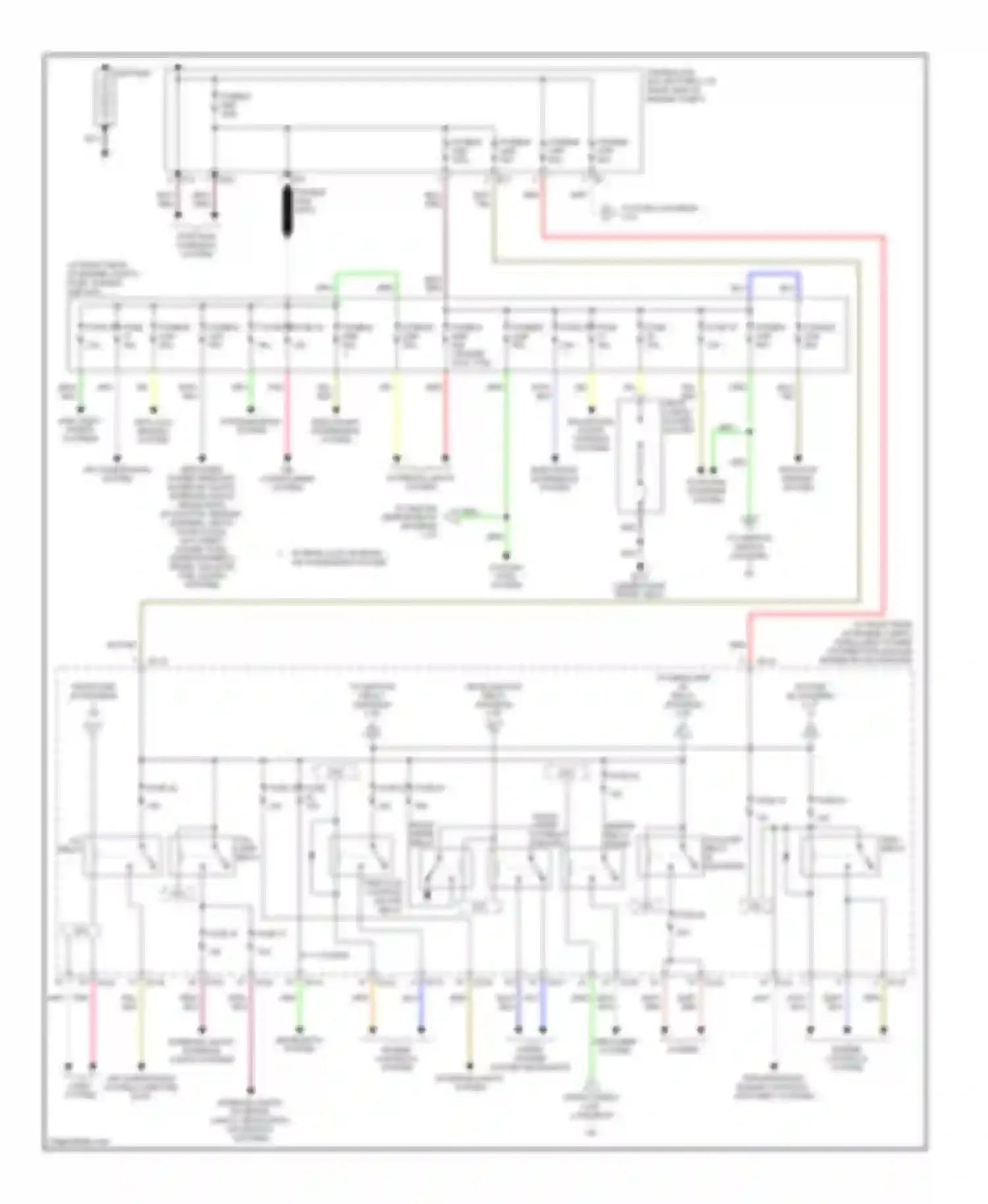 Armada Nissan I (2003-2007): Power distribution circuit (1 of 2)