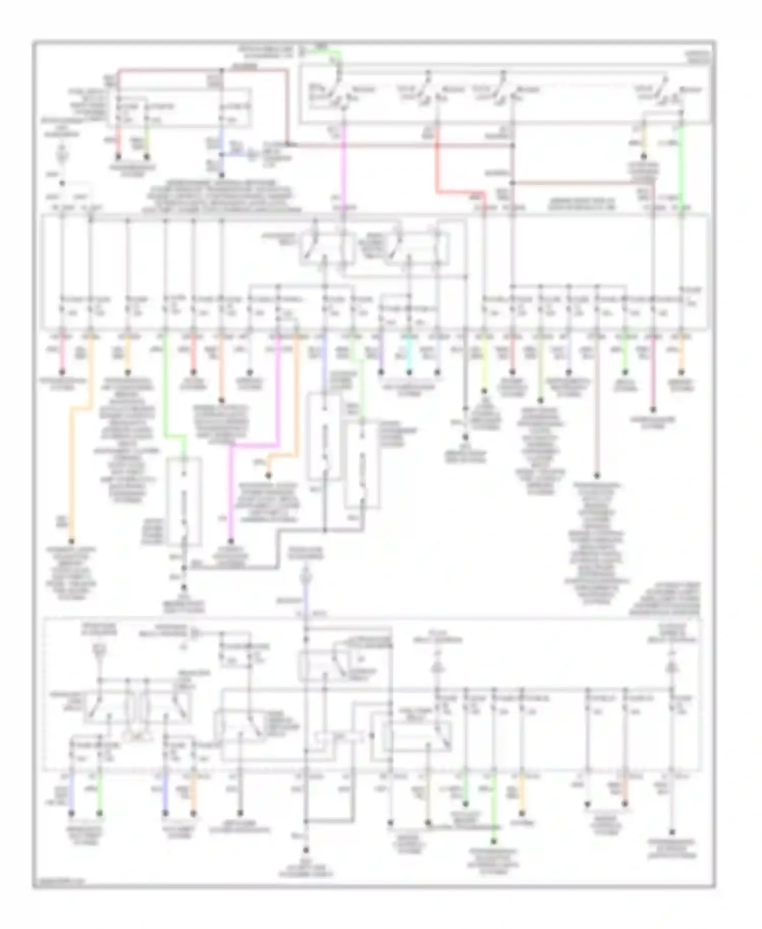 Armada Nissan I (2003-2007): Power distribution circuit (2 of 2)