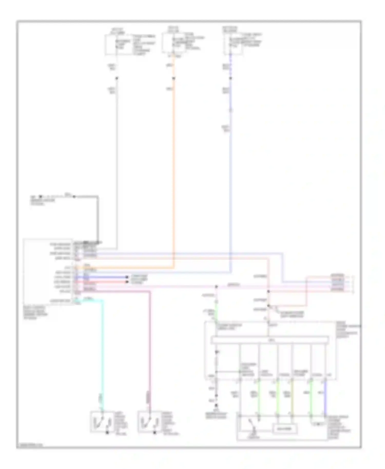 Armada Nissan I (2003-2007): Power windows circuit (1 of 2)