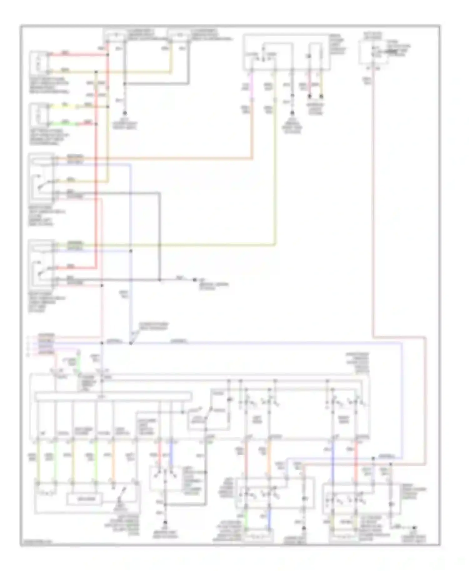 Armada Nissan I (2003-2007): Power windows circuit (2 of 2)